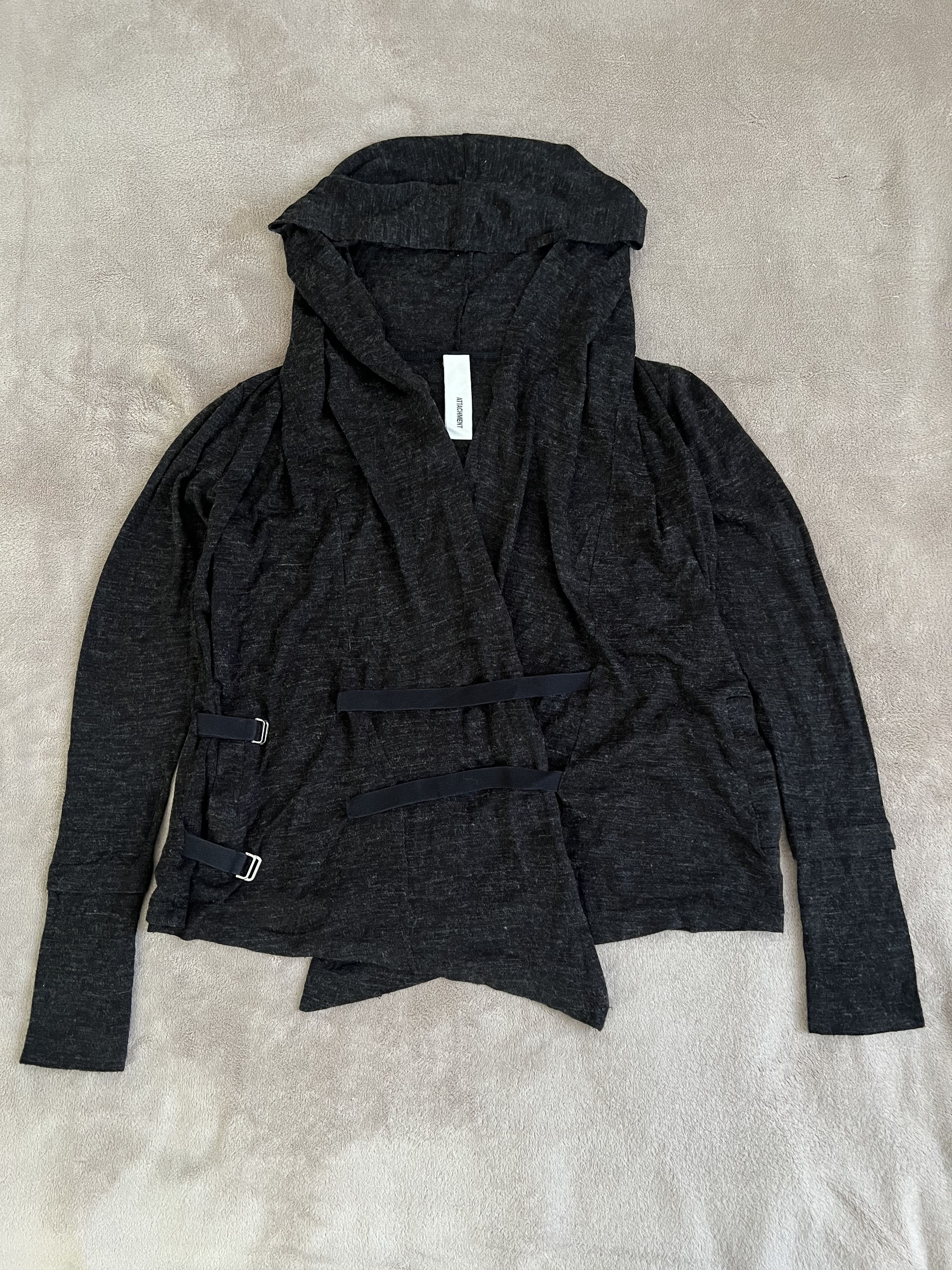 Attachment Attachment Kazuyuki Kumagai Stole Collar Thin Woll Cardigan Size US M / EU 48-50 / 2 - 1 Thumbnail