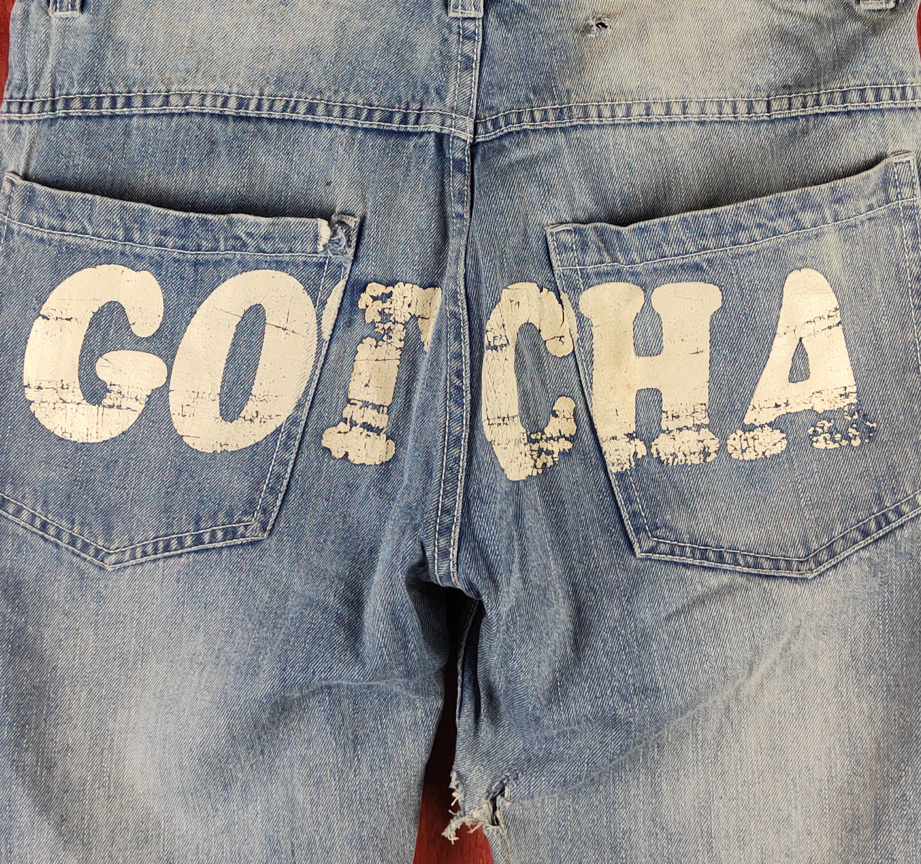 Gotcha Gotcha Blue Faded Surf Distressed Ripped Jeans #S2334 Size US 32 / EU 48 - 10 Thumbnail