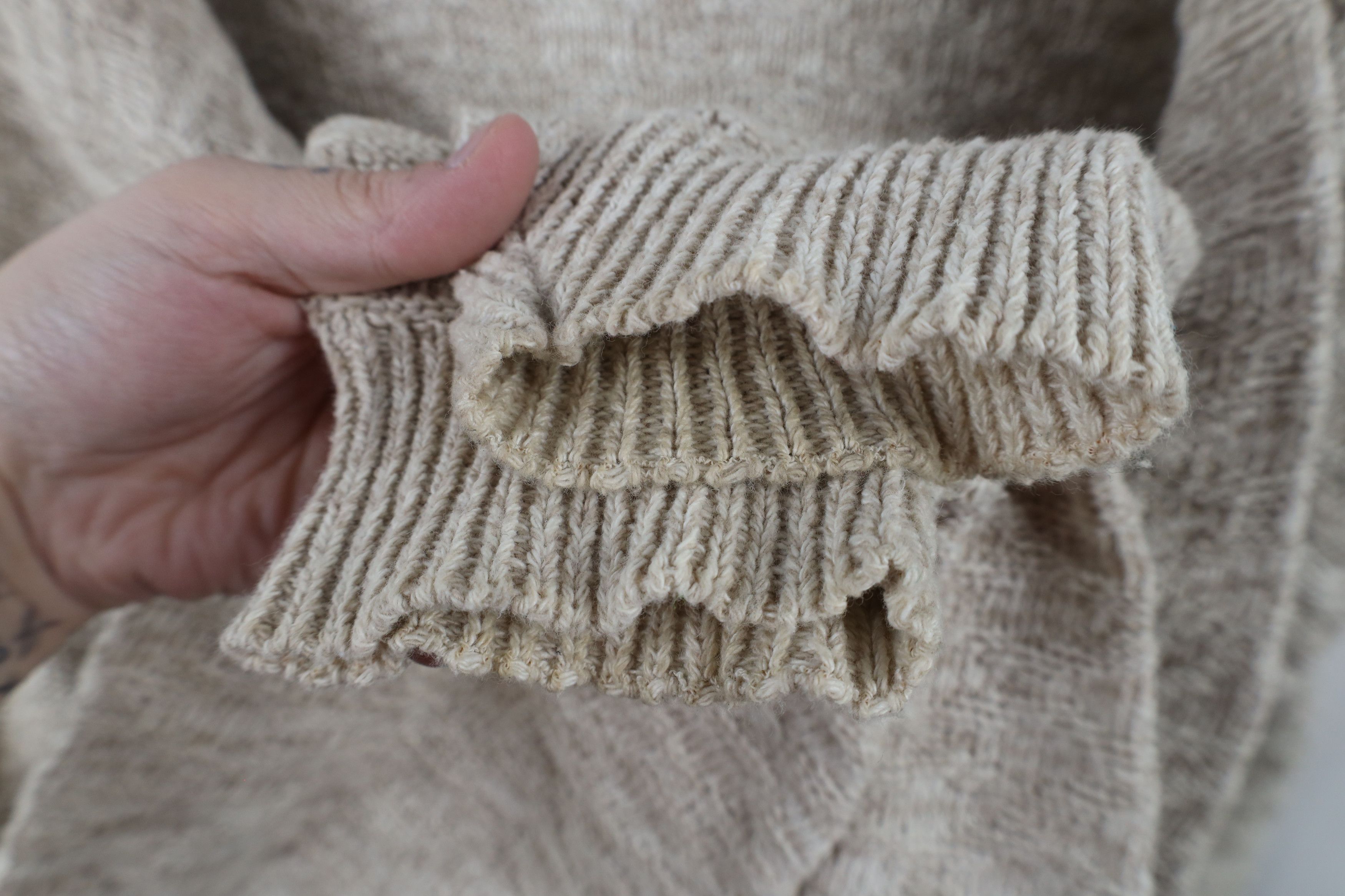Vintage Vintage 90s Streetwear Blank Cotton Weave Knit Sweater USA Size US XL / EU 56 / 4 - 8 Thumbnail
