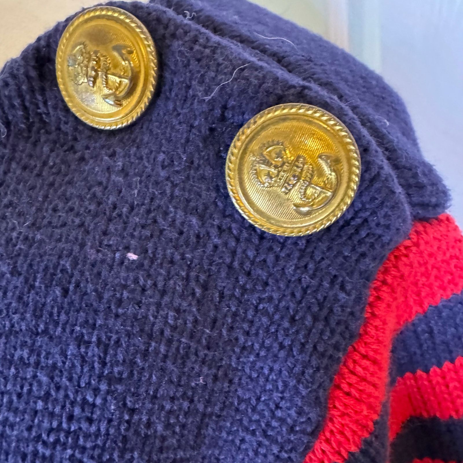 Lauren Ralph Lauren Ralph Lauren Sweater Embroidered Nautical Crest Buttons XL Size XL / US 12-14 / IT 48-50 - 6 Thumbnail