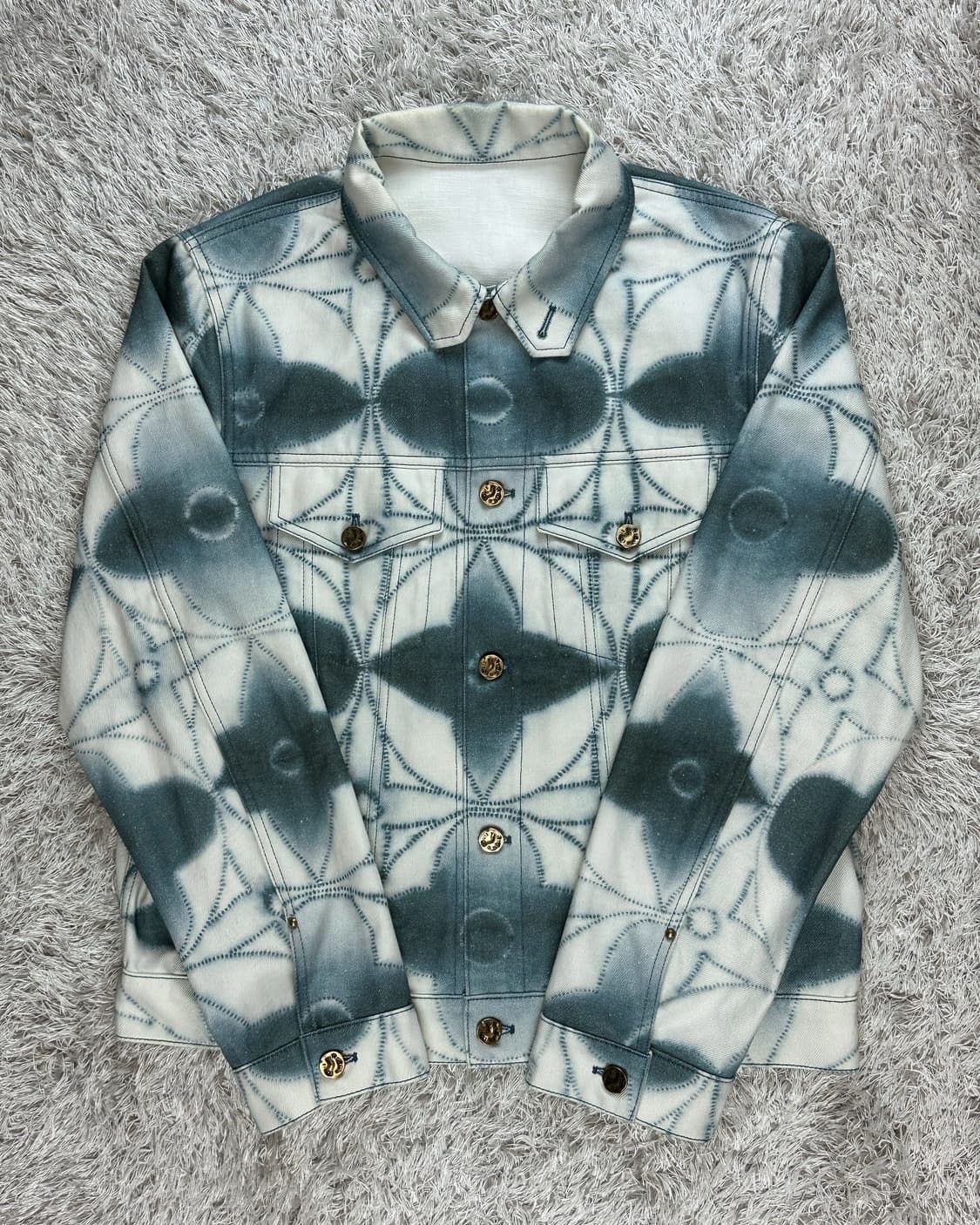 Louis Vuitton Louis Vuitton Monogram Shibori Printed Denim Jacket Size US M / EU 48-50 / 2 - 1 Thumbnail