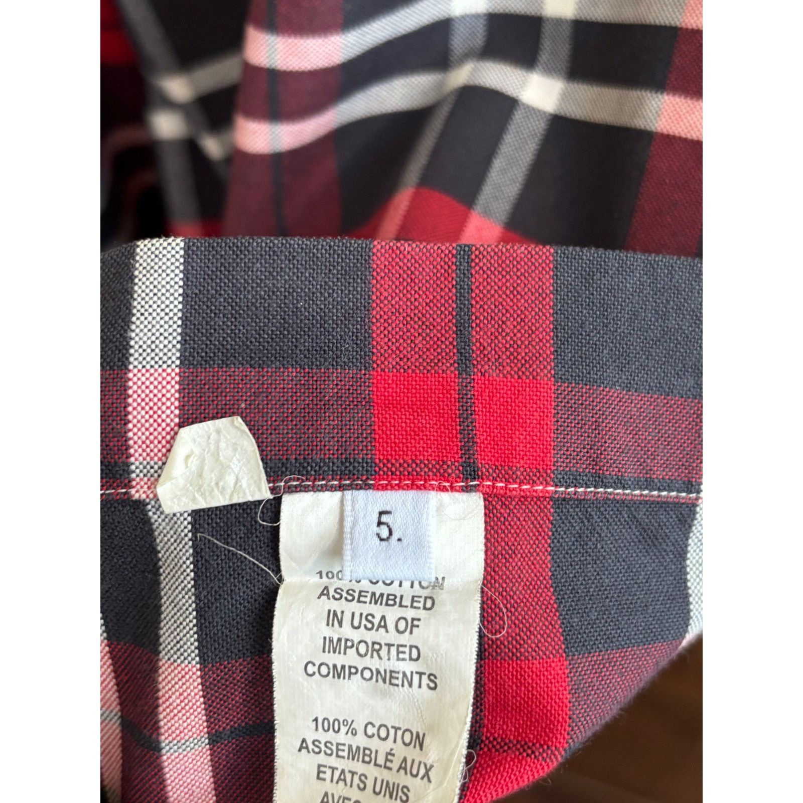 Thom Browne Thom Browne Red Plaid Button Down Shirt Size 5 (XXL) Size US XXL / EU 58 / 5 - 5 Thumbnail