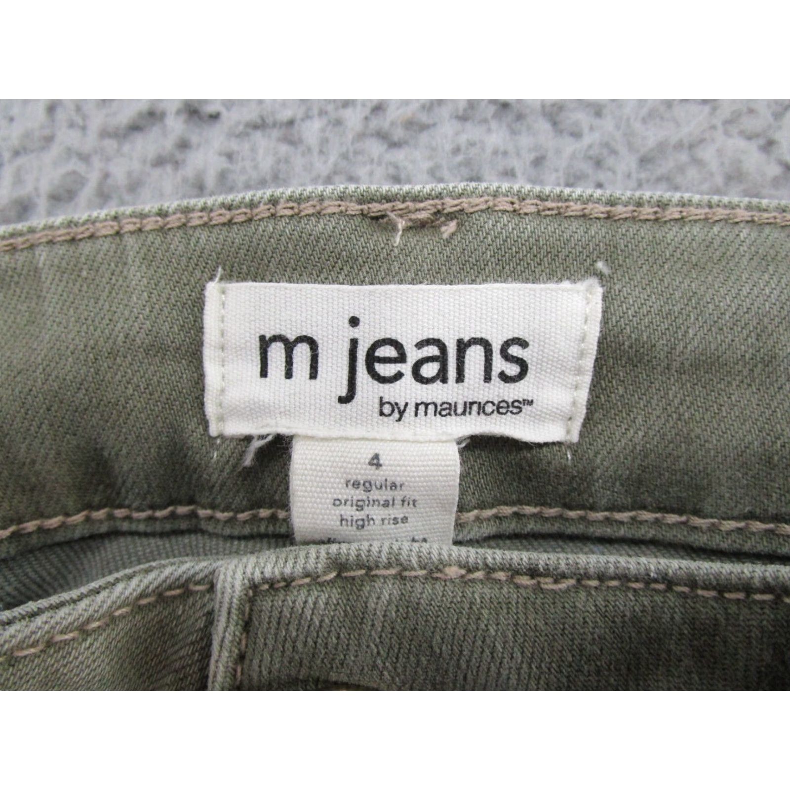 Vintage Maurice's Slim Ankle Original Fit Olive Green Denim Raw Hem Jeans Size 4 Women Size 27" / US 4 / IT 40 - 4 Thumbnail
