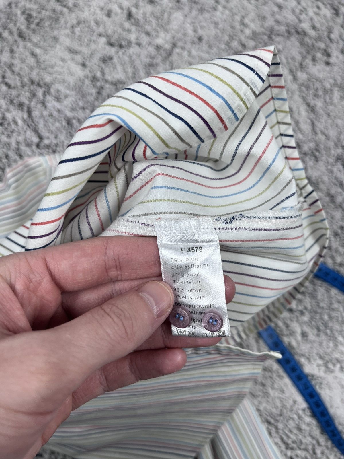 Lacoste Vintage Lacoste Embroidered Stripes Button Ups Shirt 36 Size XS / US 0-2 / IT 36-38 - 5 Thumbnail