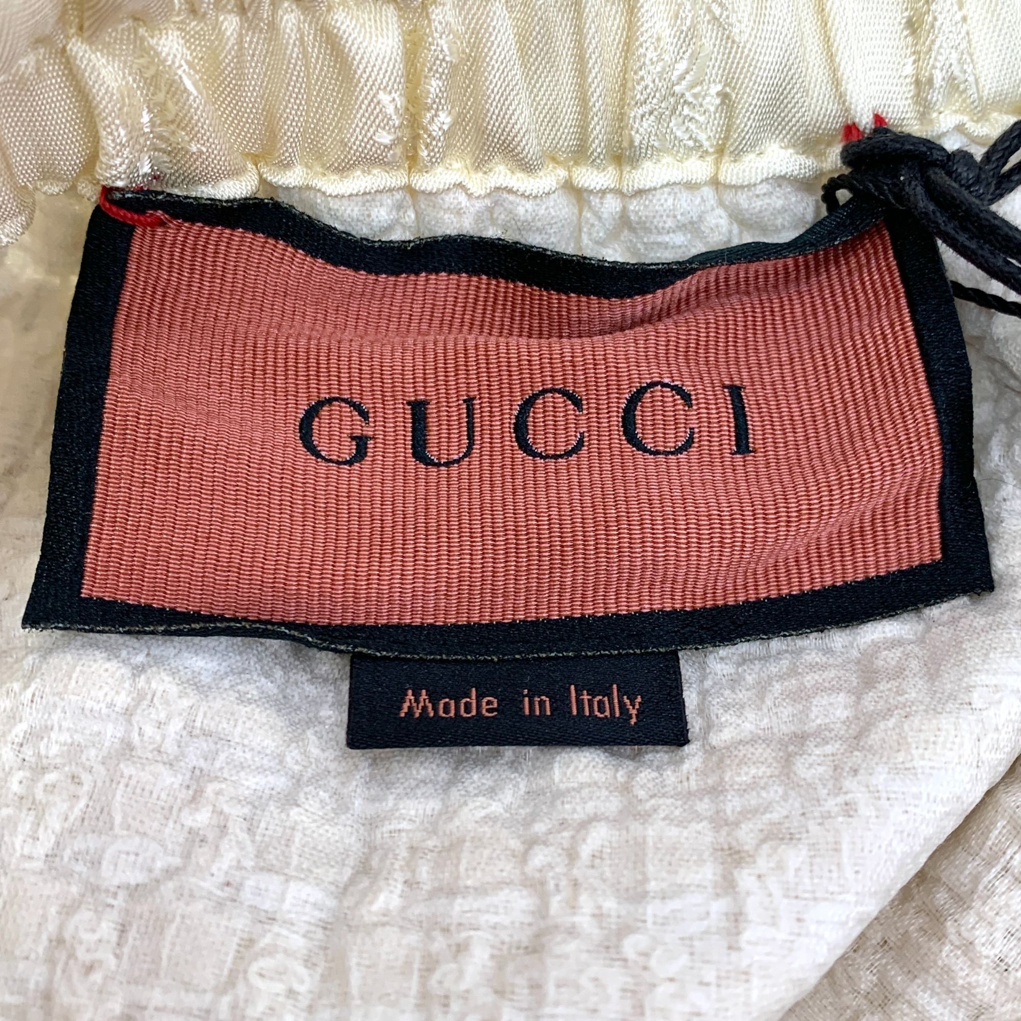Gucci Gucci Beige Striped Cotton Tweed Shorts Size 40 Elastic Wais Size 40" / US 18 - 4 Thumbnail