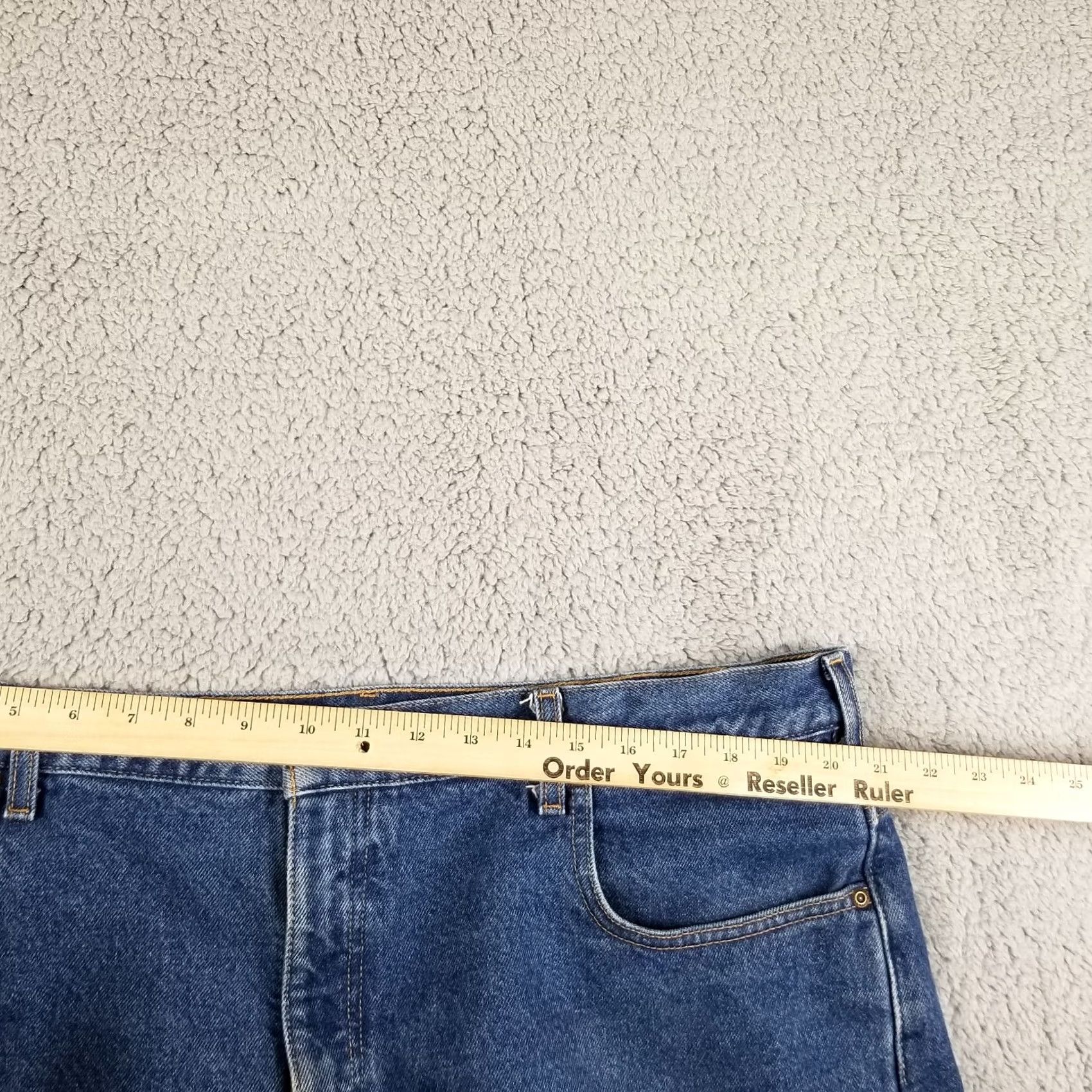 Carhartt Carhartt Fleece Lined Blue Jeans Denim Straight Leg 42x30 Mens Regular Size 42 Inseam 30 USA DST B155 DST Docked Logo Vintage: No Size US 42 / EU 58 - 4 Thumbnail