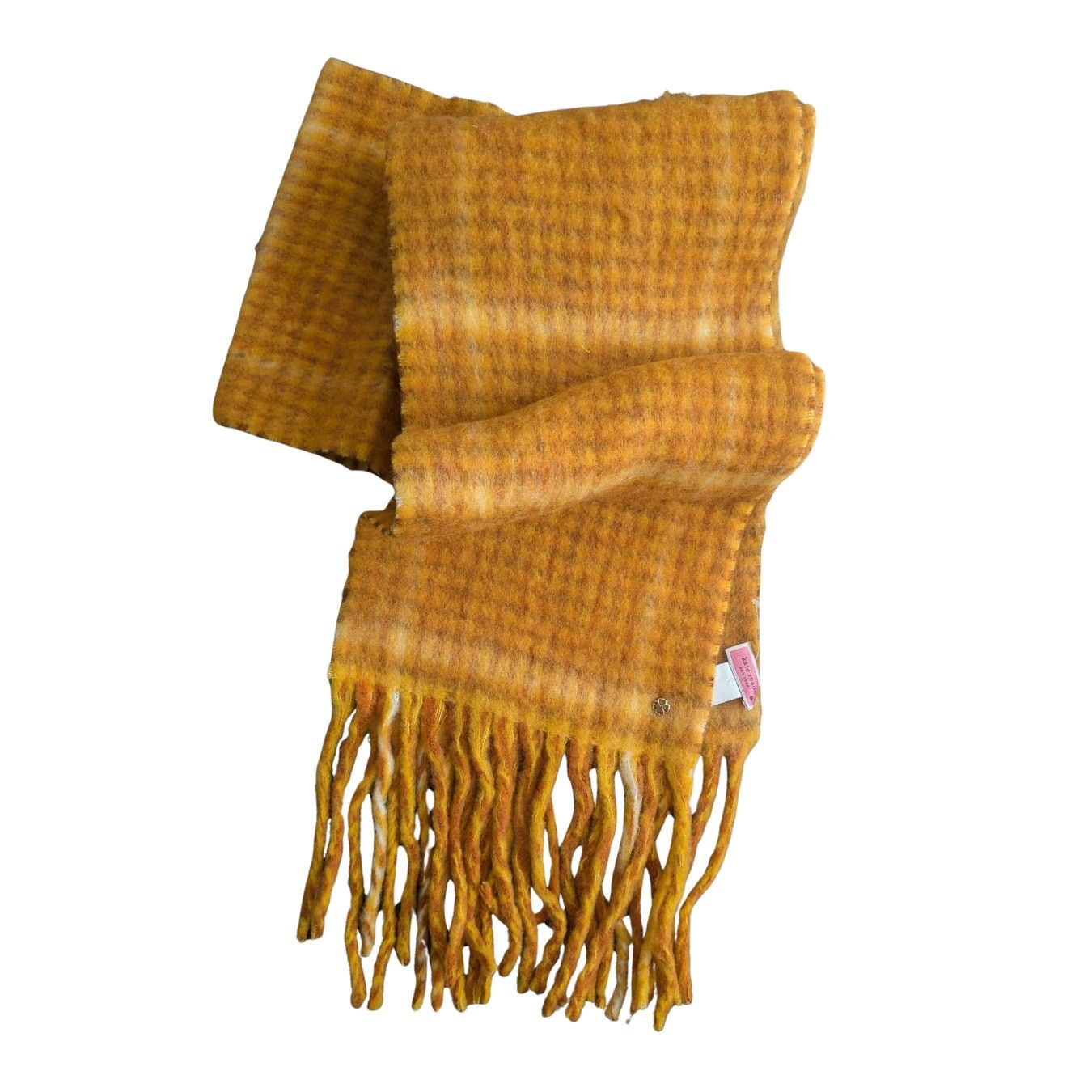 Kate Spade Kate Spade fiesta plaid scarf saffron yellow brushed fringe Size ONE SIZE - 1 Thumbnail