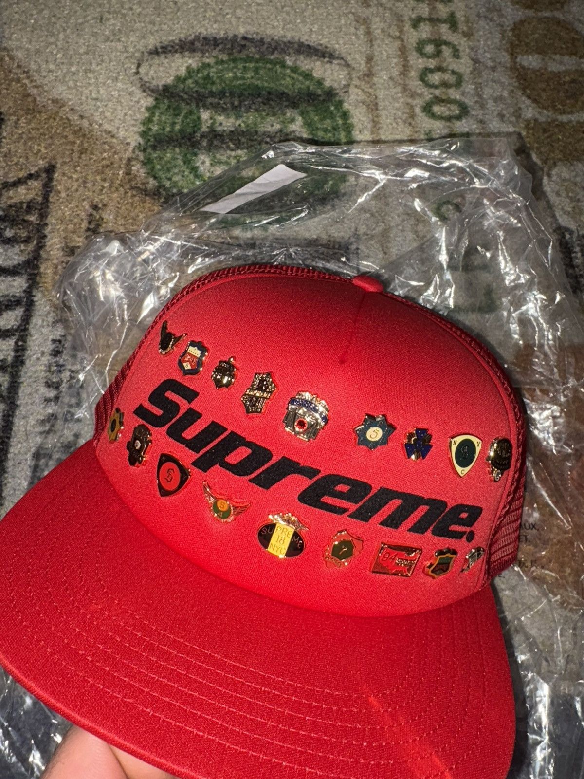 Supreme Supreme Pins Mesh Back 5-Panel Red Size ONE SIZE - 2 Thumbnail