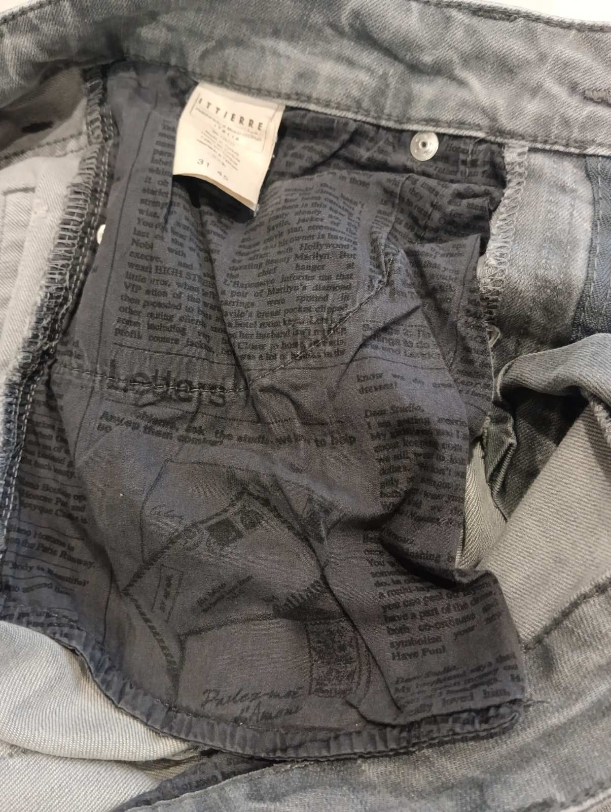 John Galliano John Galliano Women's Gray Jeans Size 31" - 5 Thumbnail