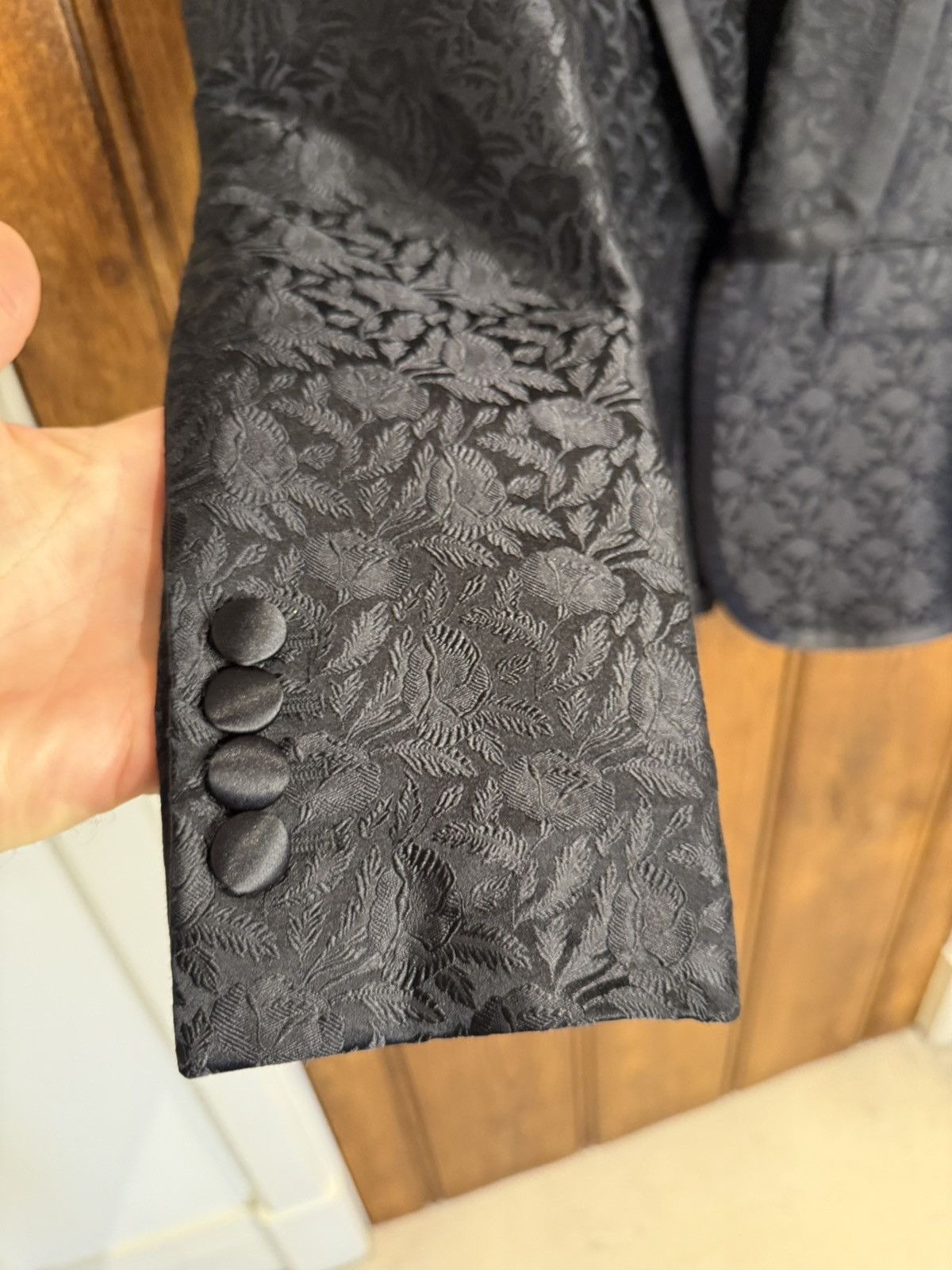 Celine Celine floral paisley smoking tuxedo dinner jacket Hedi 44 Size 36R - 7 Thumbnail