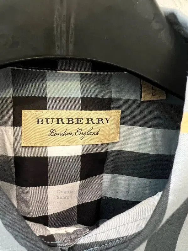 Burberry Burberry Light Blue Checked Long Sleeve Shirt. Size US L / EU 52-54 / 3 - 5 Thumbnail