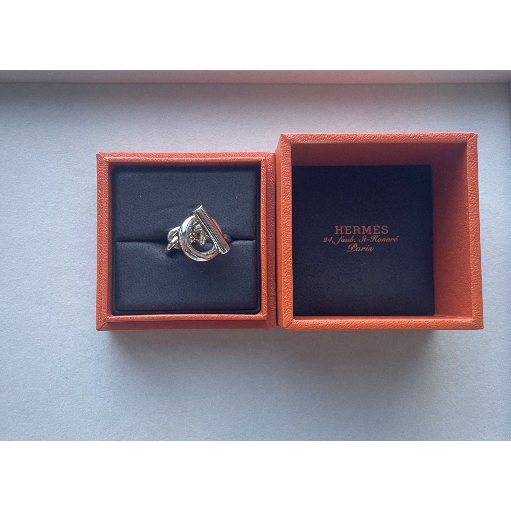 Hermes Hermès Sterling Silver Chaîne DAncre Ring Size 54 AG925 Made Size ONE SIZE - 2 Thumbnail