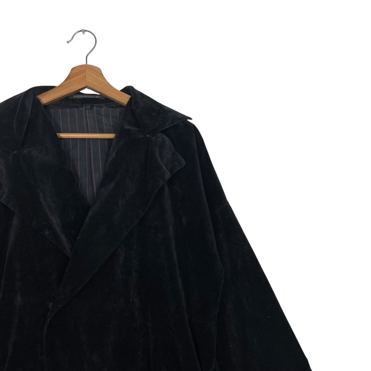 Yohji Yamamoto Y’s Yohji Yamamoto Black Velvet Long Coat Size L / US 10 / IT 46 - 6 Thumbnail