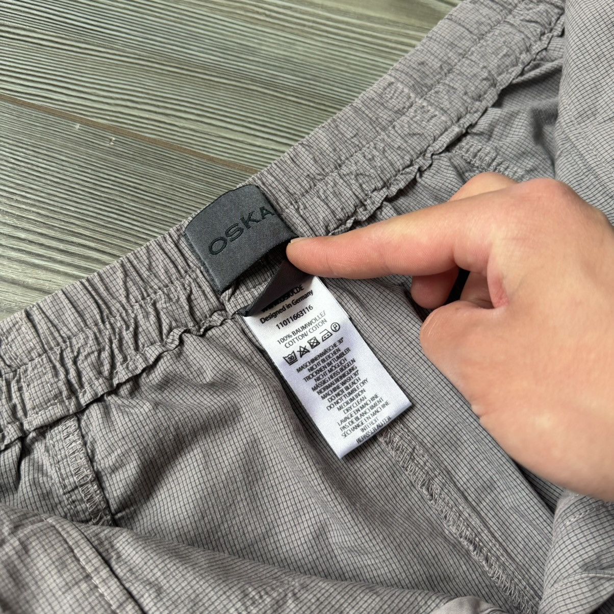 OSKA OSKA Wide Barrel Leg Balloon Trousers Checkered Grey Size 34" / US 12 / IT 48 - 13 Thumbnail
