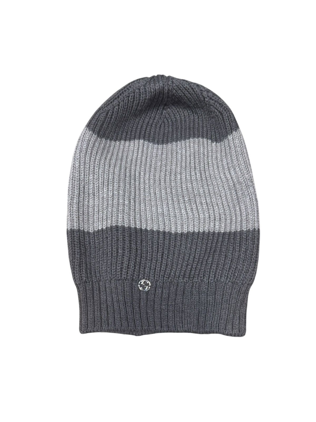 Gucci Gucci Ribbed Wool Interlocking GG Beanie Hat Size ONE SIZE - 2 Thumbnail