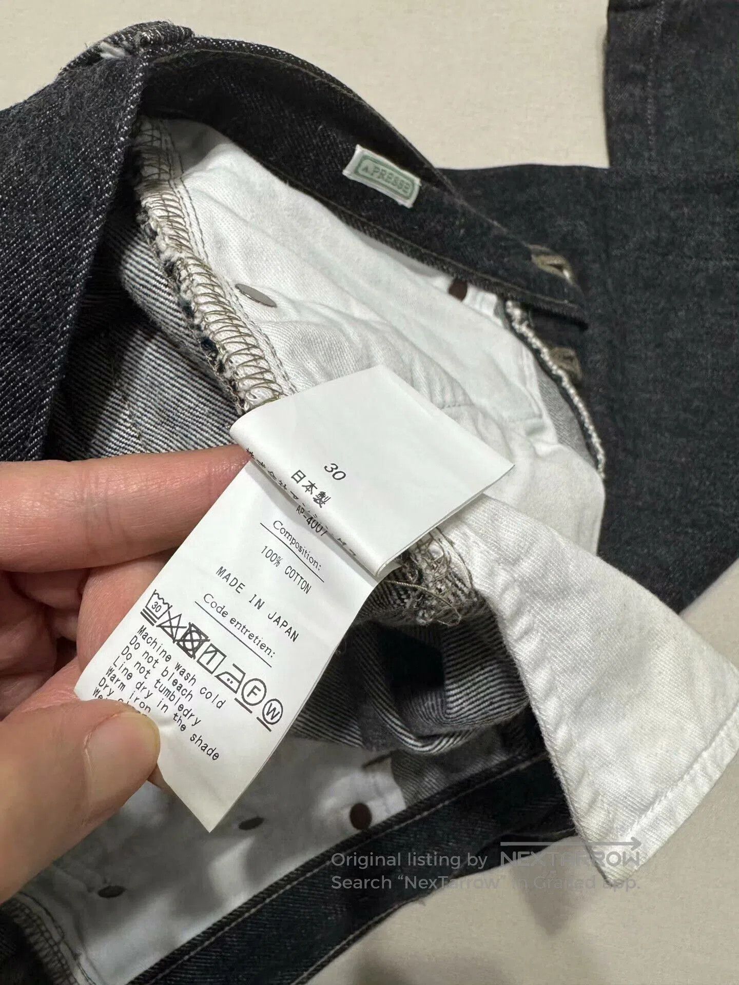 A.PRESSE black washed denim pants by A.PRESSE. Size US 30 / EU 46 - 5 Thumbnail