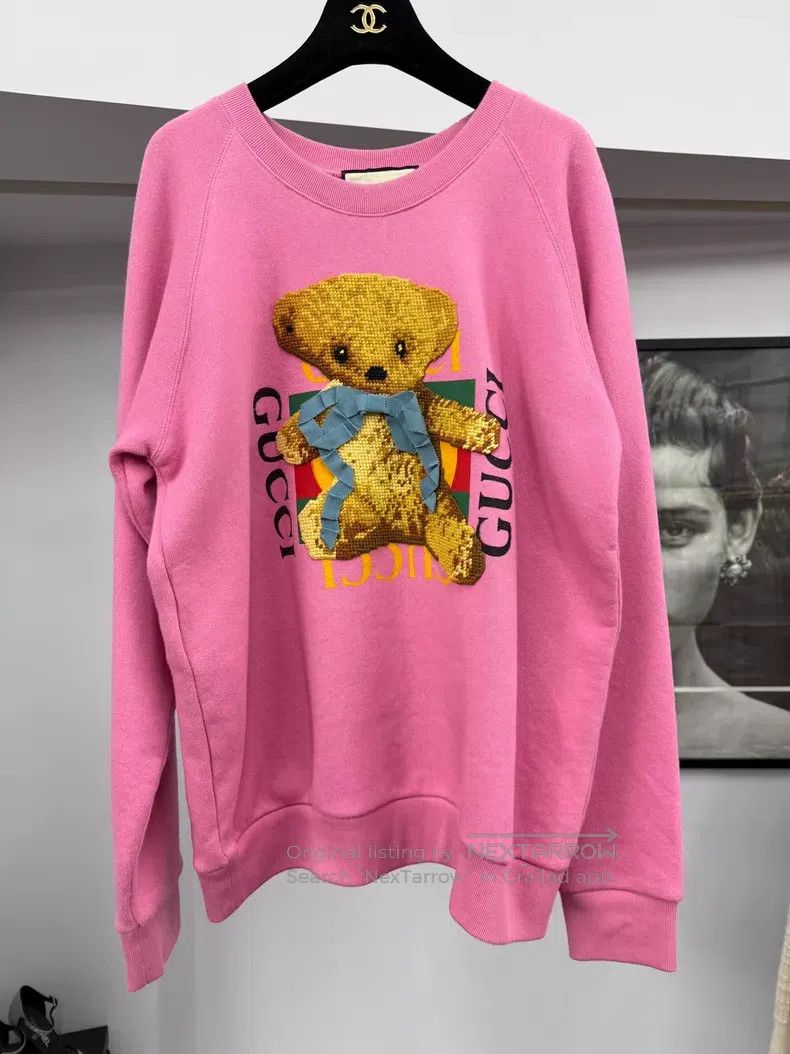 Gucci Gucci Pink bear sweatshirt Size XS / US 0-2 / IT 36-38 - 1 Thumbnail