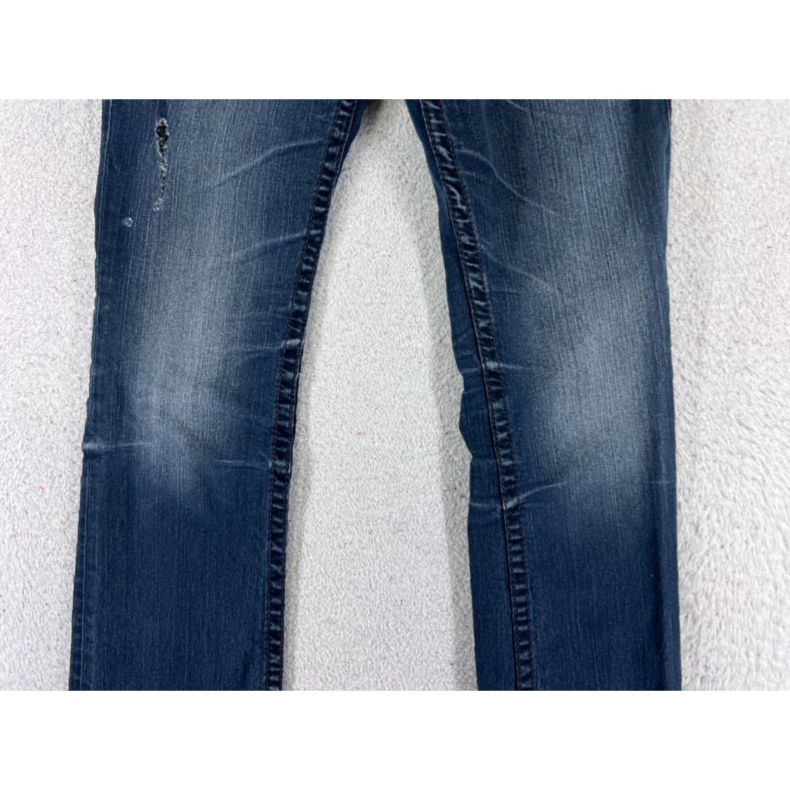 Denime Taverniti So Jeans Women's Bootcut Jeans Size 25 Blue Distressed Denim Regular Fit Size 42" / US 20 - 3 Thumbnail