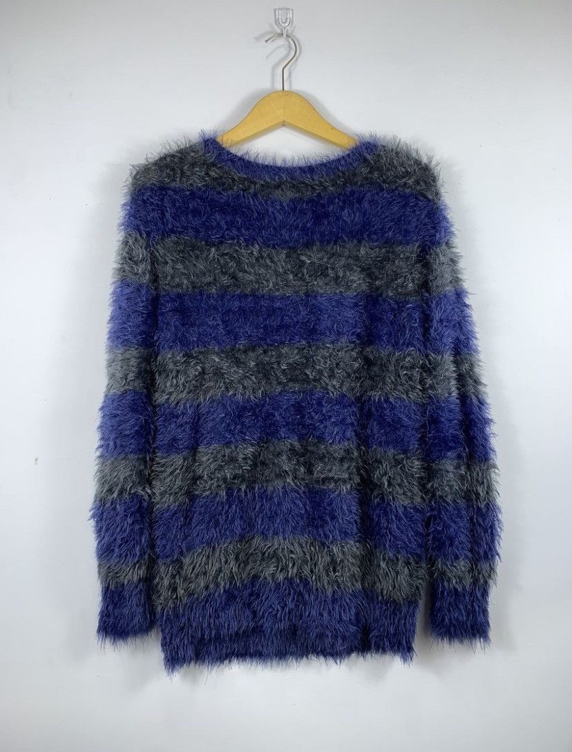 Issey Miyake Striped Fuzzy Mochair grunge Distressed curt cobain style Size US M / EU 48-50 / 2 - 1 Thumbnail