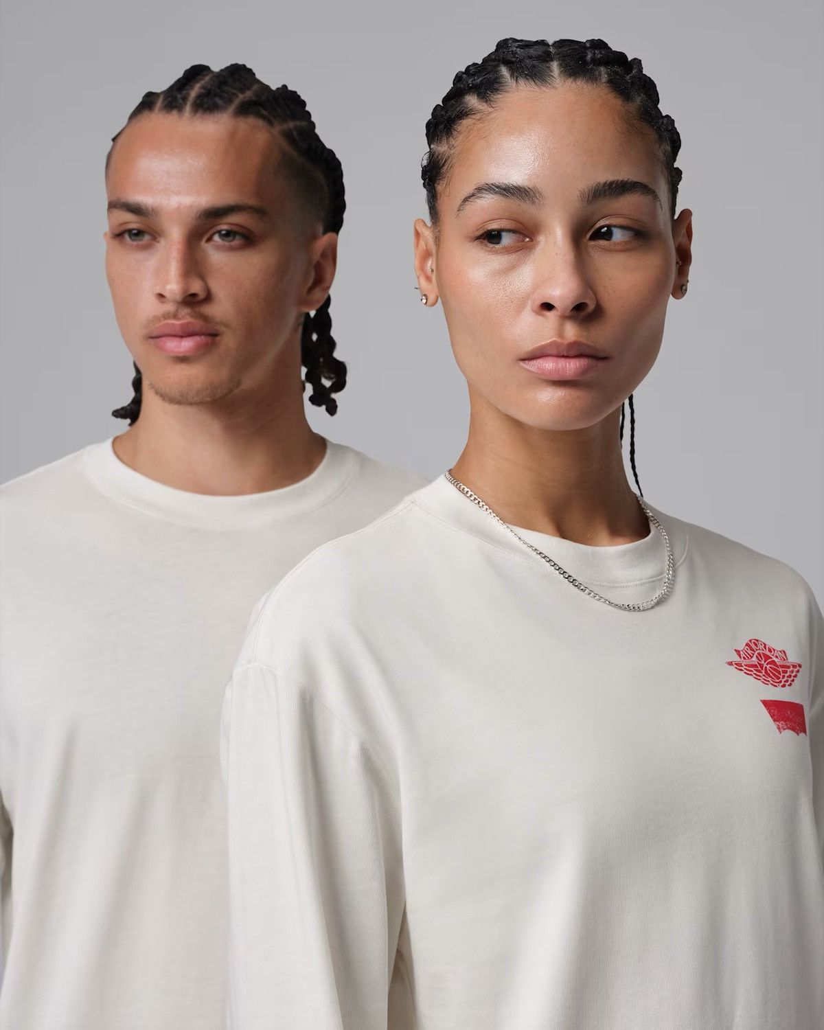 Jordan Brand × Levi's Air Jordan Levi's Long-Sleeve Tee Ivory/Black/University Red Size US XL / EU 56 / 4 - 2 Thumbnail