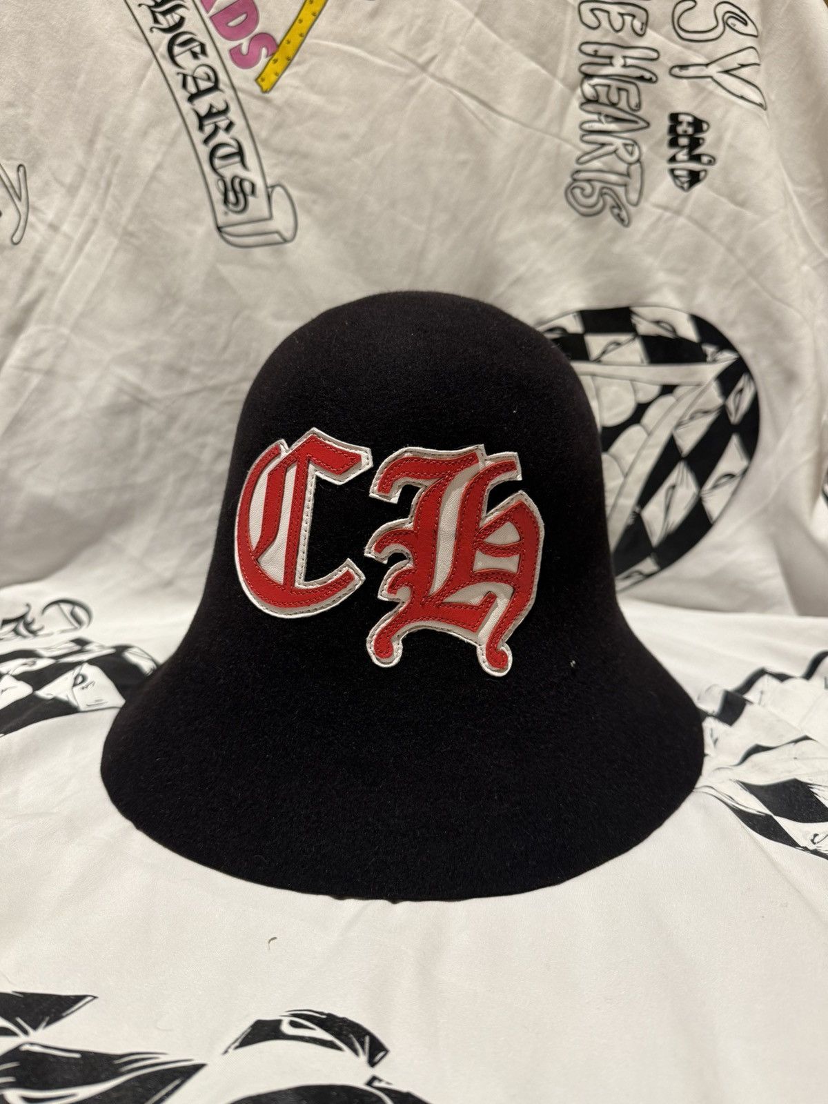 Chrome Hearts CH Patch Beaver Felt Hat Crash Helmet Size ONE SIZE - 1 Thumbnail