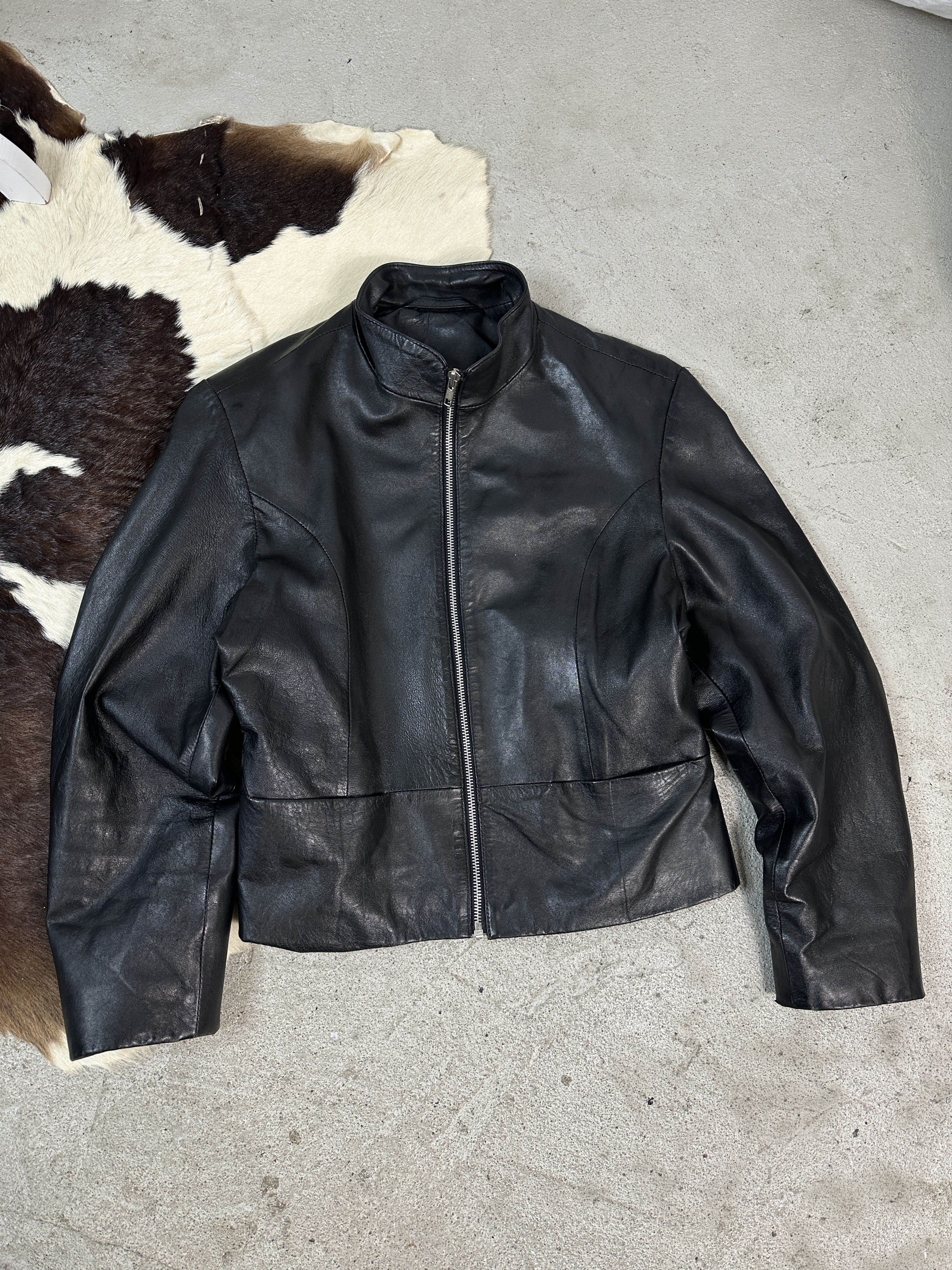 Vintage Vintage Cropped Leather Jacket Size US M / EU 48-50 / 2 - 1 Thumbnail