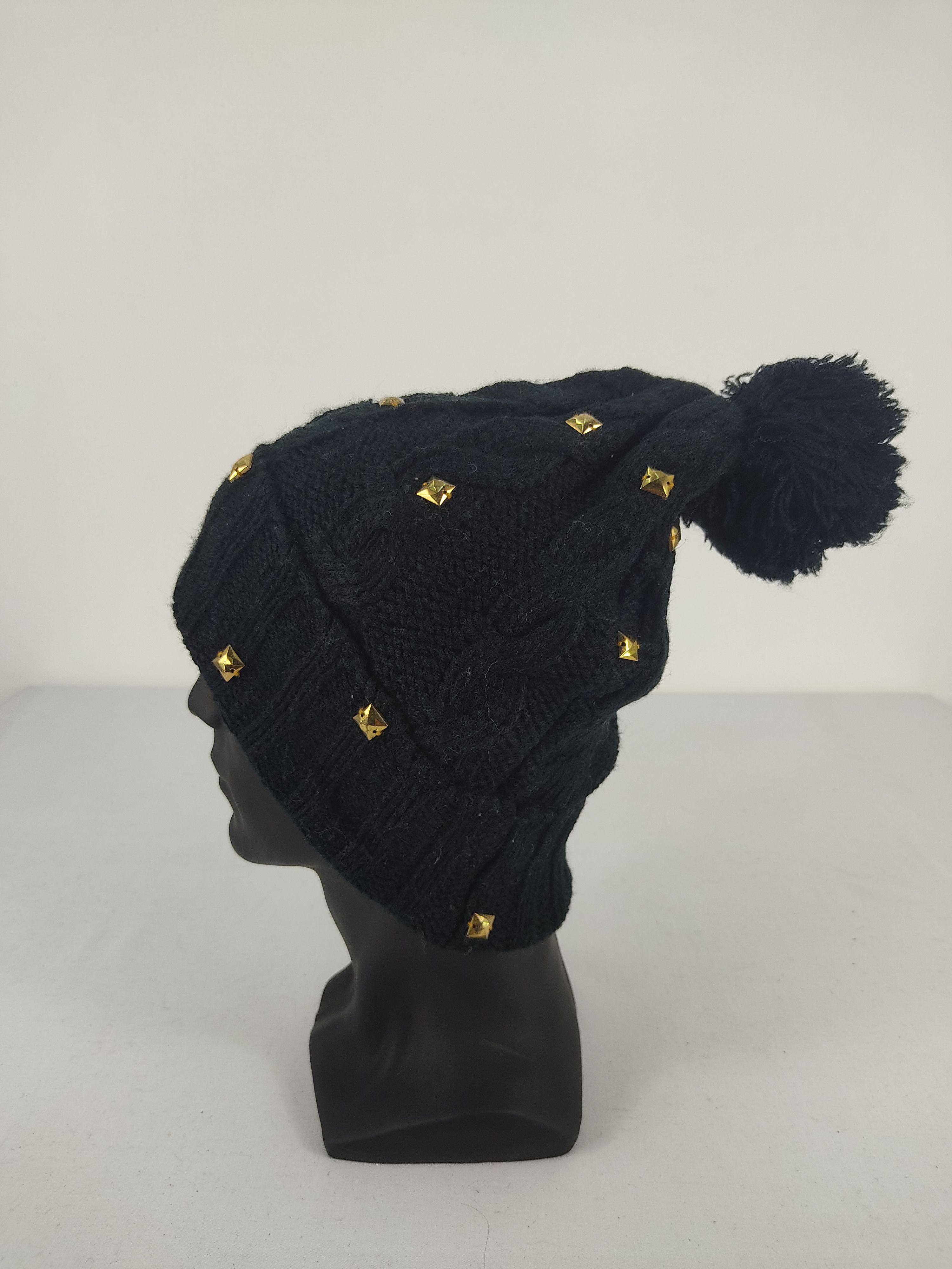Japanese Brand × Vintage Japanese Brand Studded Knit Beanie / Snow Hat / Snow Cap Size ONE SIZE - 2 Thumbnail