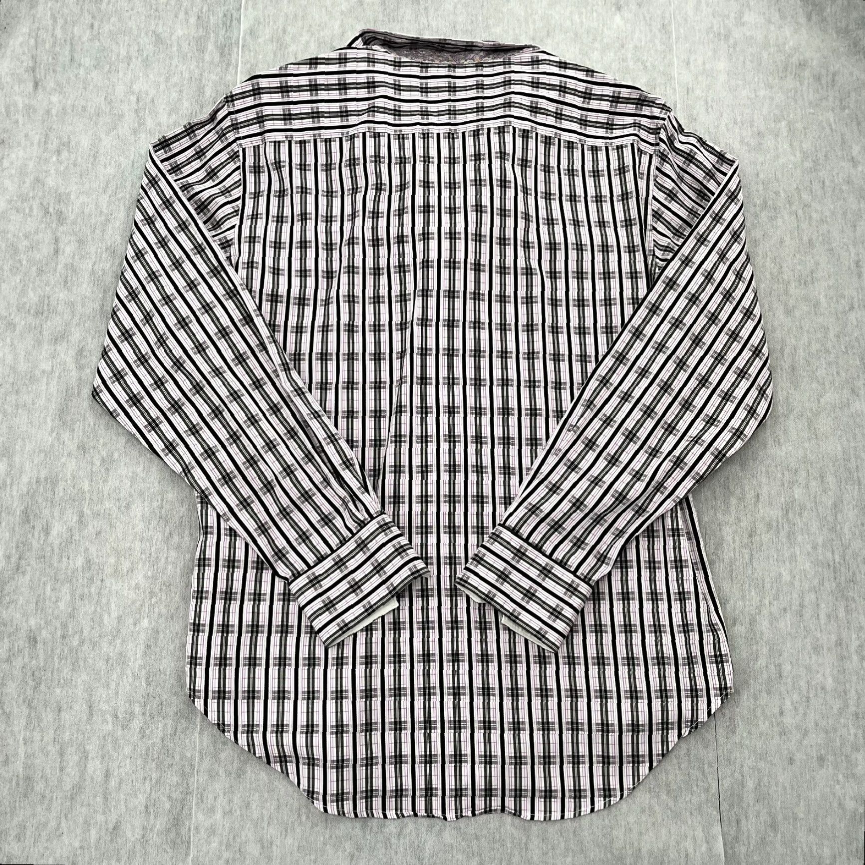 Robert Graham VINTAGE Robert Graham Shirt Adult Large Pink White Striped Button-Up Long Sleeve Mens L Size US L / EU 52-54 / 3 - 2 Thumbnail