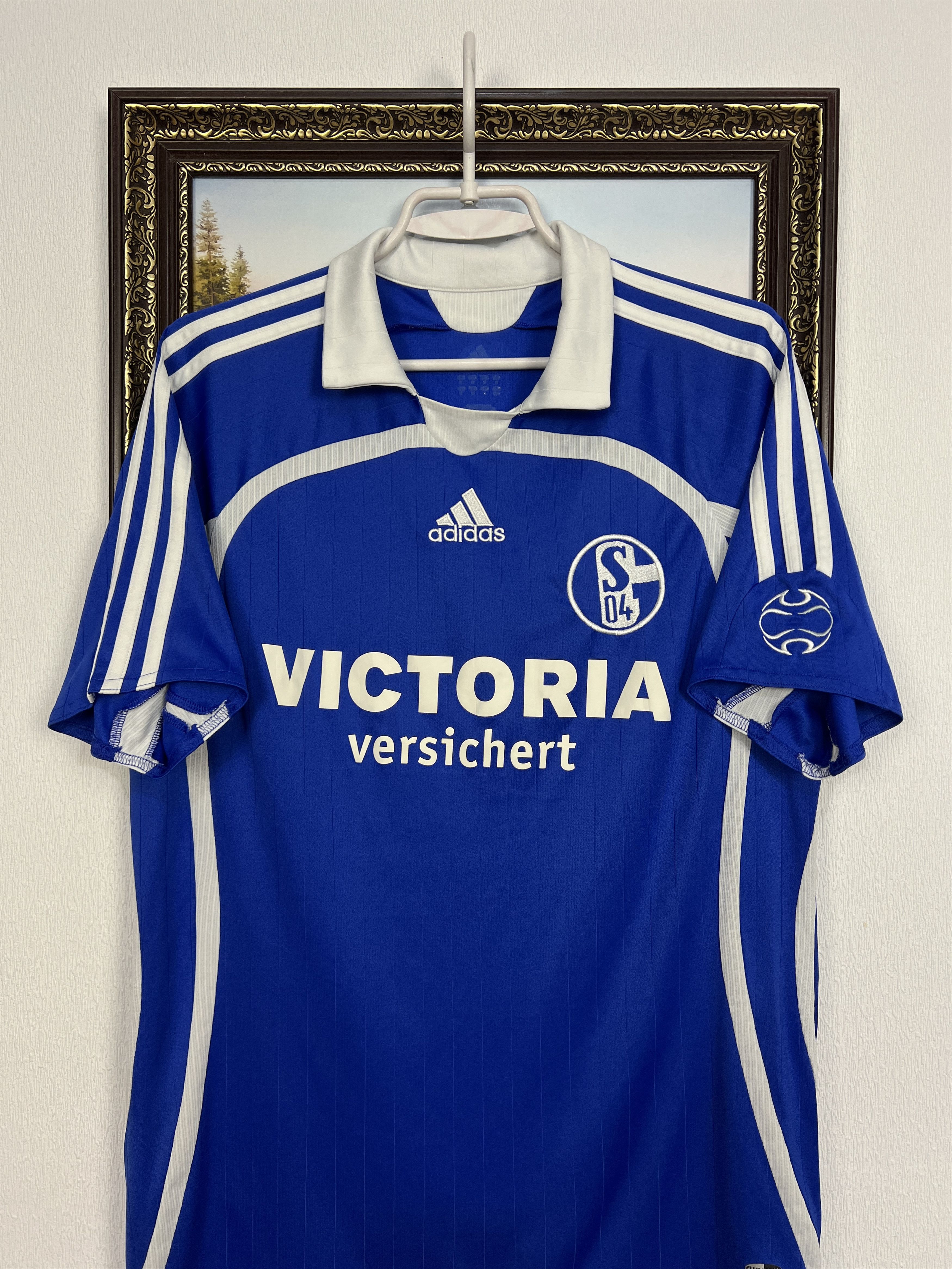 Adidas FC Schalke 04 Home football shirt 2006 Soccer Blue Size US M / EU 48-50 / 2 - 2 Thumbnail