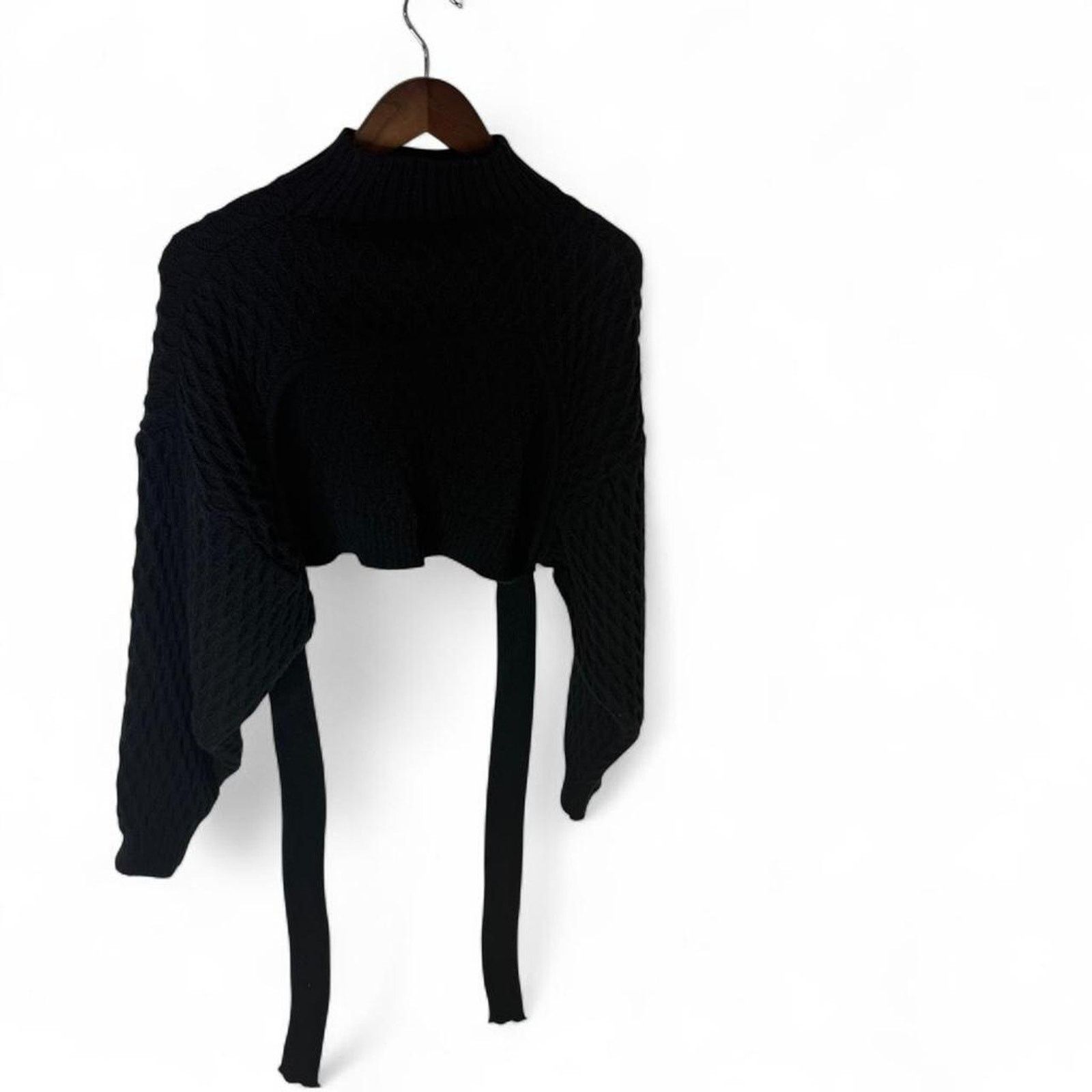 Other Black Cropped Open Back Sweater M Size M / US 6-8 / IT 42-44 - 5 Thumbnail