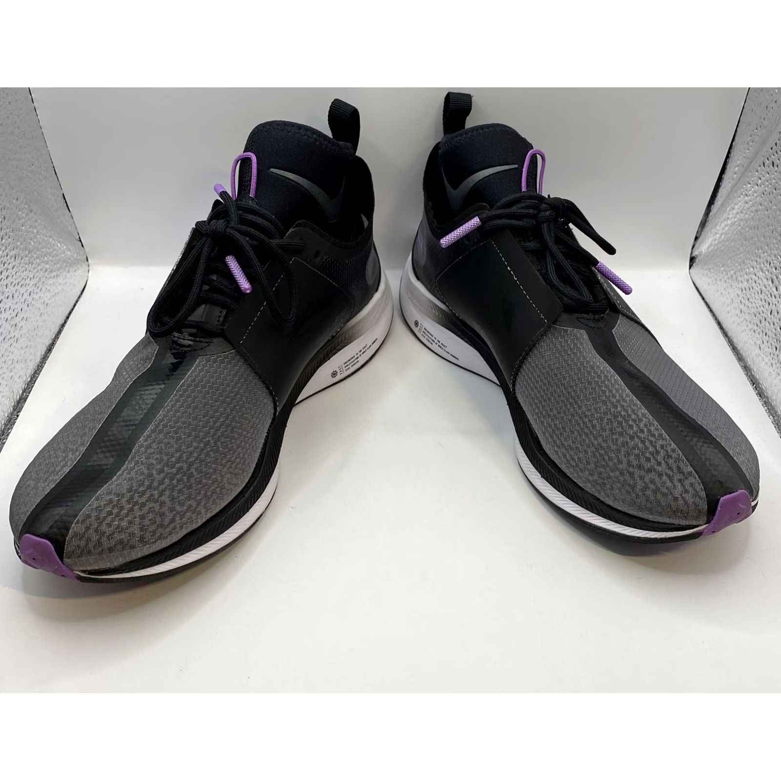 Nike Nike Zoom Pegasus Turbo Running Shoes Womens 7.5 US 5.5 US Black/Bright Violet-White AR4347-001 Size US 5 / IT 35 - 4 Thumbnail