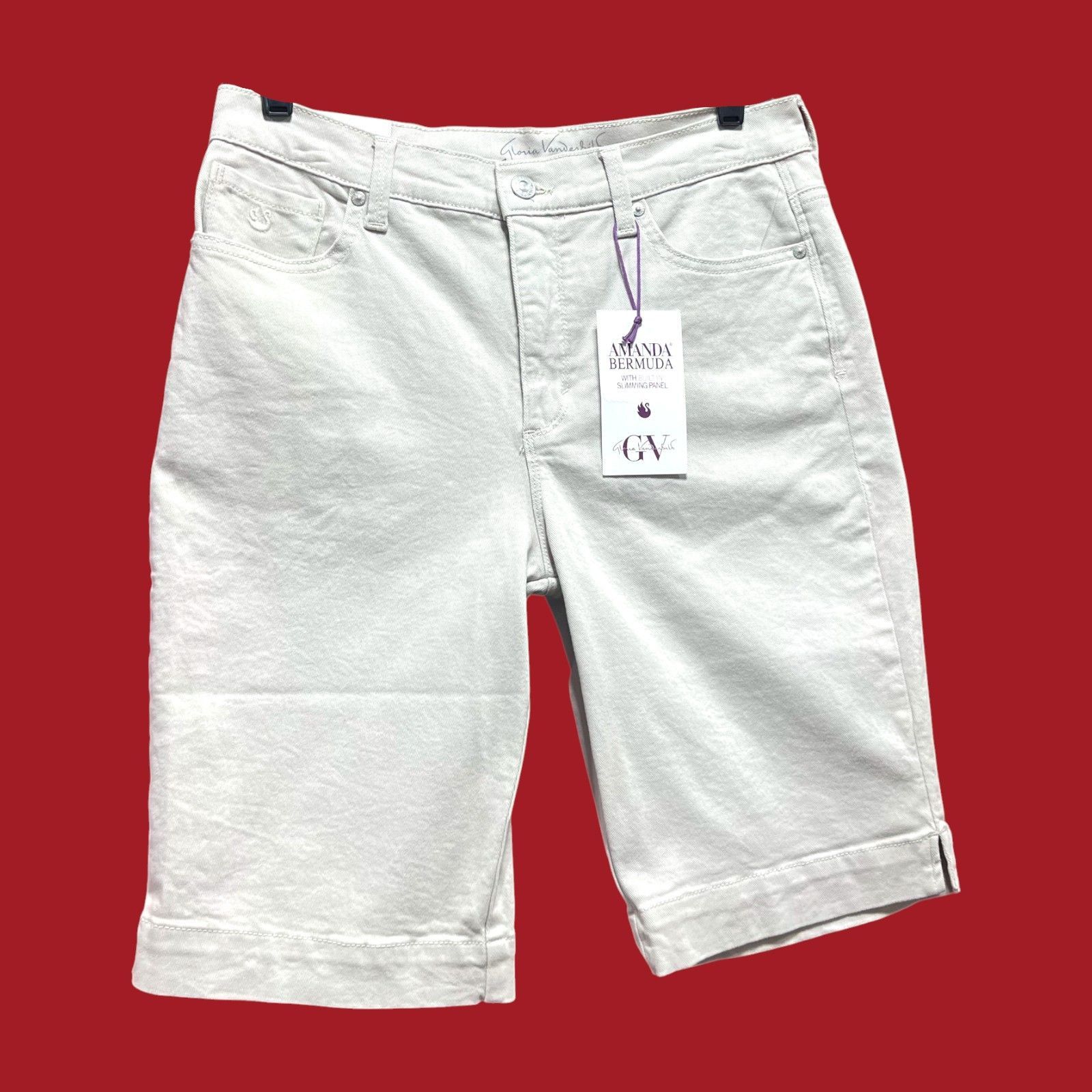 Other Amanda - Women's Classic Rise Stretch Bermuda Shorts - With/ Size 28" / US 6 / IT 42 - 11 Thumbnail