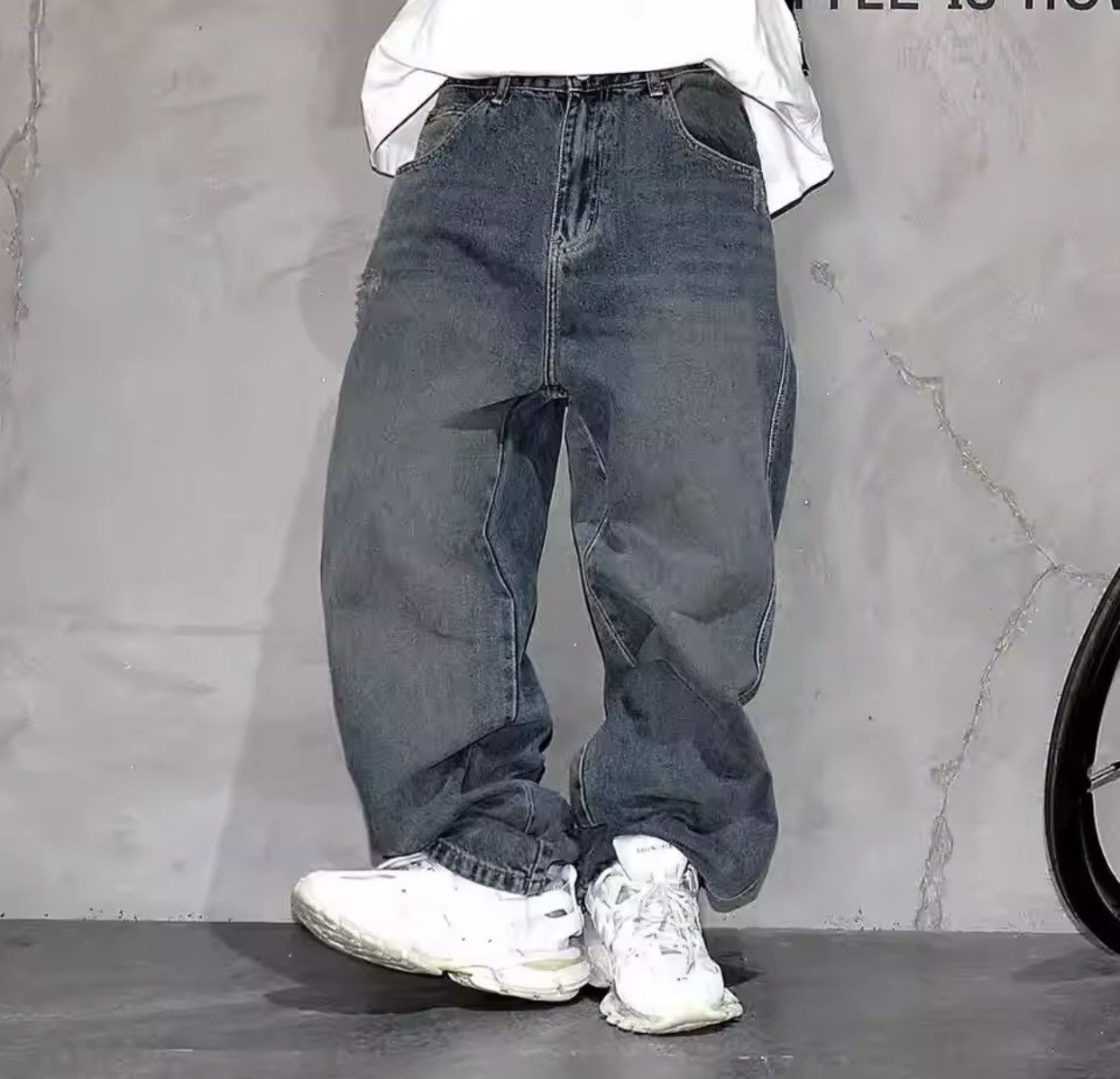 Japanese Brand × Vintage High Quality Hip Hop Stacked Baggy Jeans Size US 32 / EU 48 - 5 Thumbnail