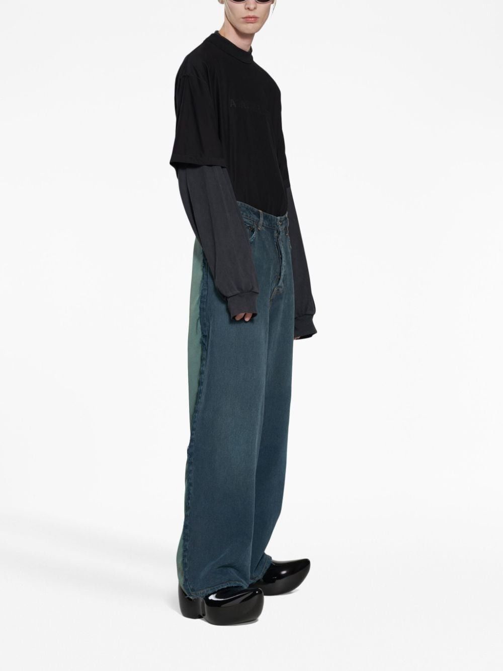 Balenciaga oc11z0225 Hybrid Baggy Jean Pant in Blue Size US 32 / EU 48 - 2 Thumbnail