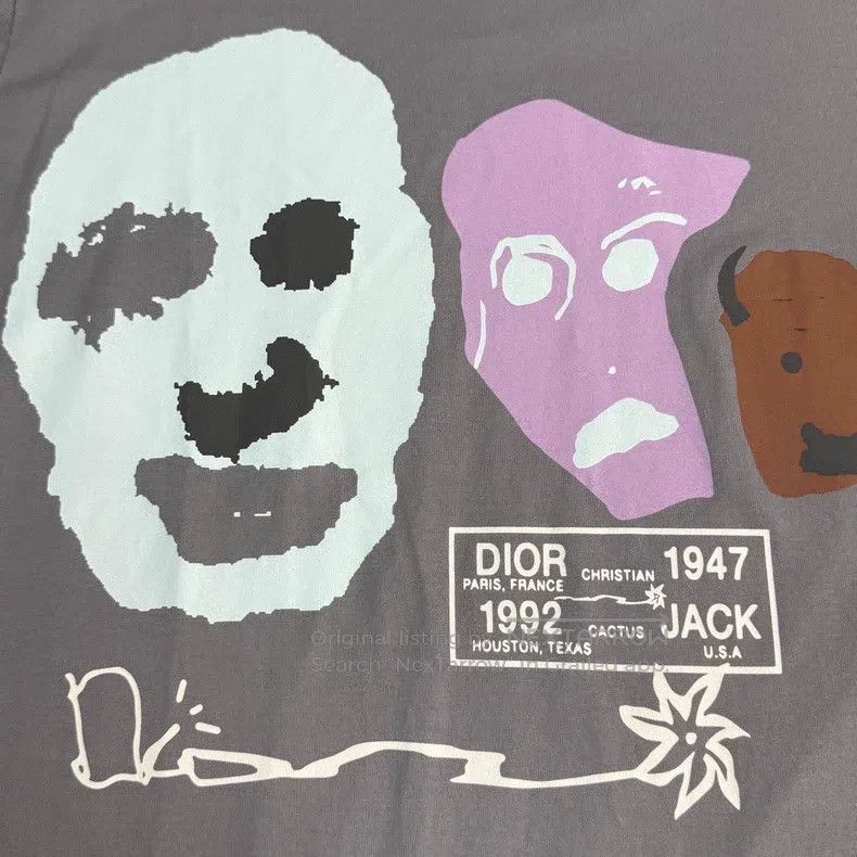 Dior Dior Grey co-branded weird Facebook short sleeves Size US S / EU 44-46 / 1 - 8 Thumbnail