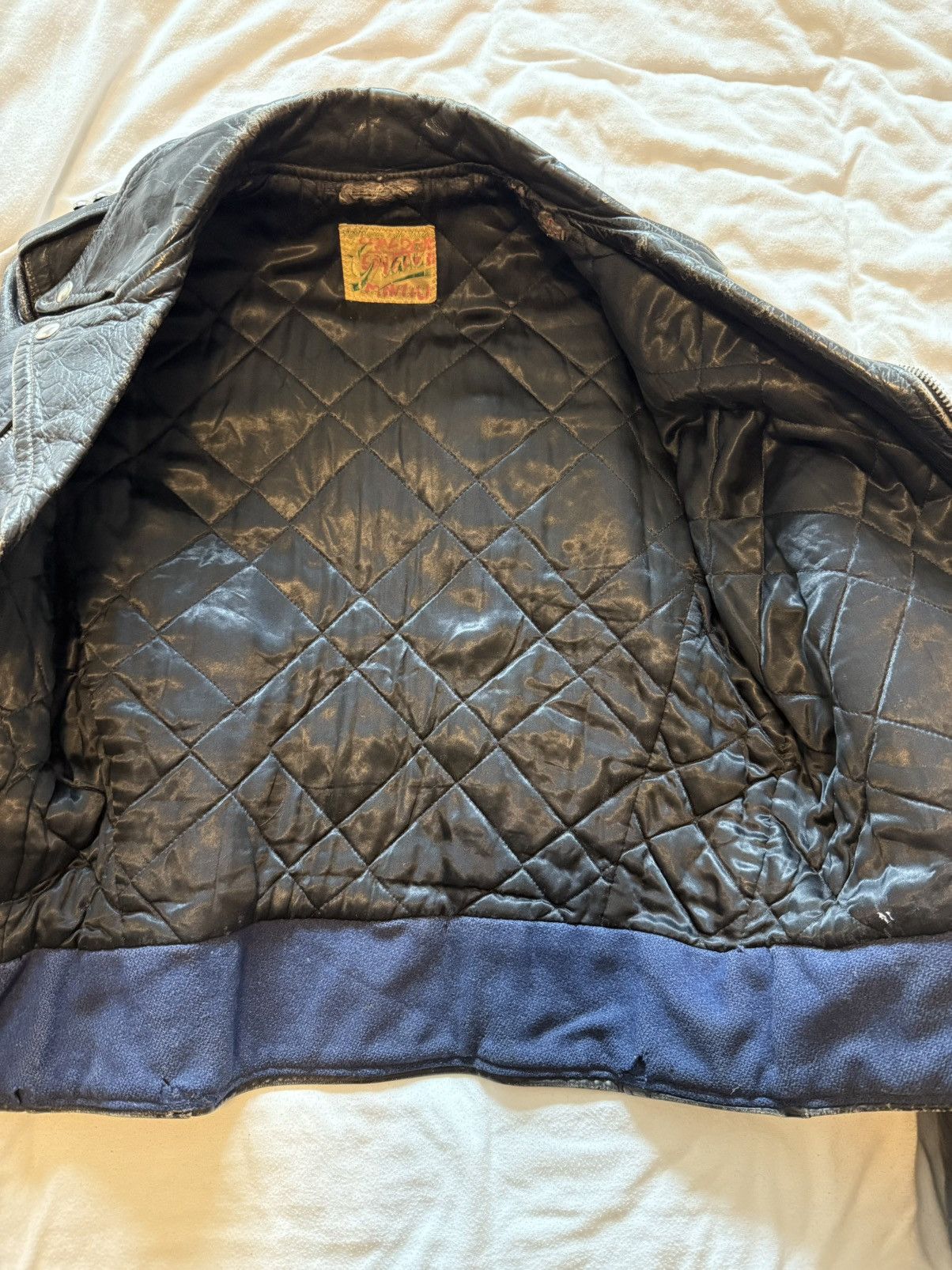 Vintage Horsehide Grais Leather Jacket Size US M / EU 48-50 / 2 - 2 Thumbnail