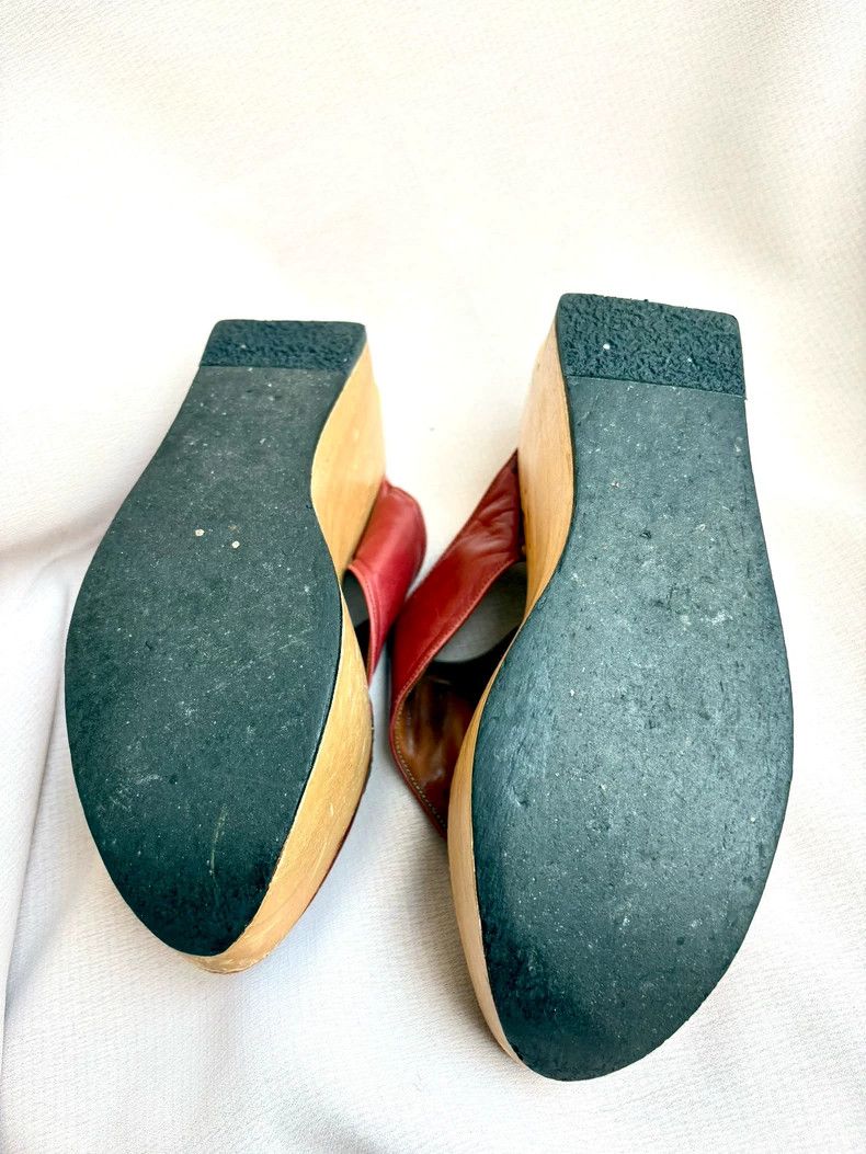 Vivienne Westwood Vivienne Westwood Middle-aged red wooden clogs and rocking Size US 7.5 / IT 37.5 - 8 Thumbnail