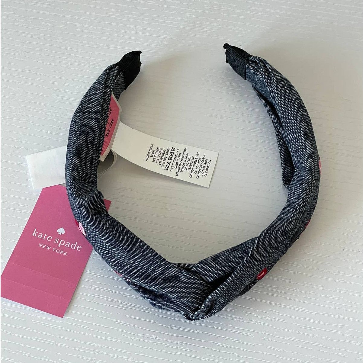 Kate Spade Kate Spade Cherry Denim Twisted Headband One size Size ONE SIZE - 2 Thumbnail