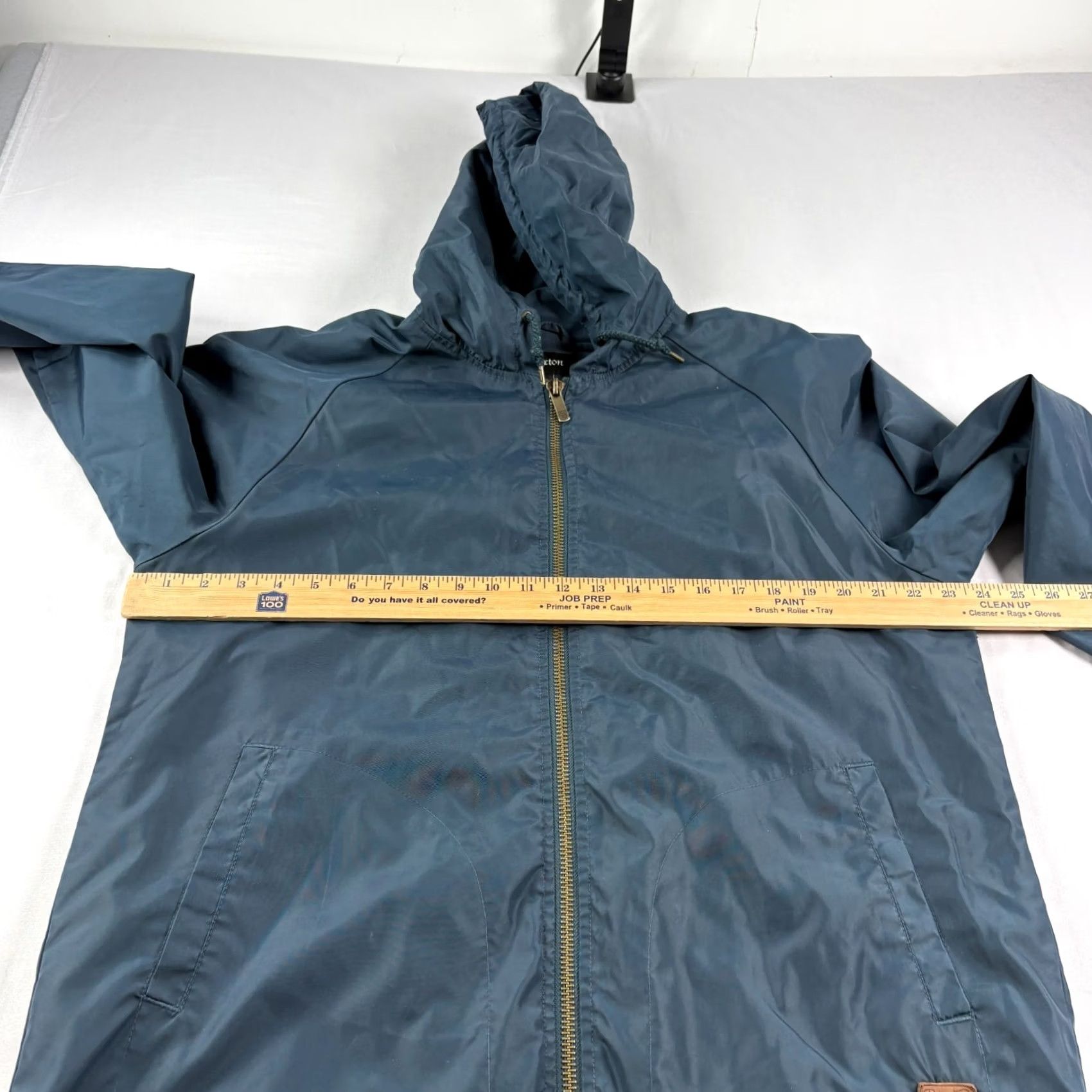 Brixton Brixton Jacket Mens L Blue Full Zip Hooded Windbreaker Bomber Skater Style Regular Fit Size US L / EU 52-54 / 3 - 6 Thumbnail