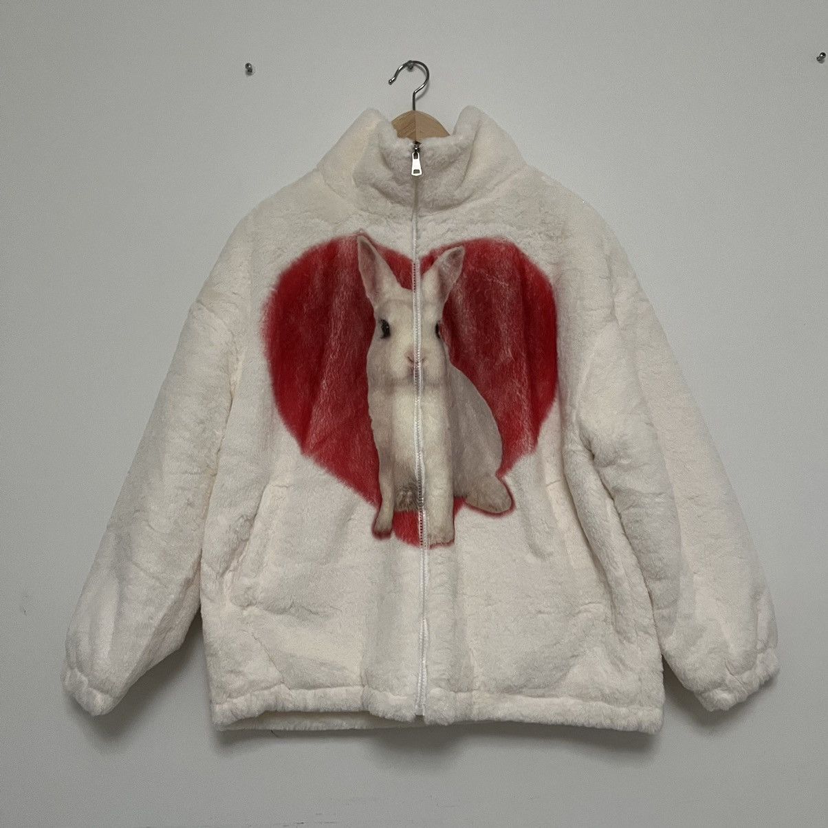 Other Rabbit Heart Faux Fur Jacket IVORY Ver.2 | Grailed