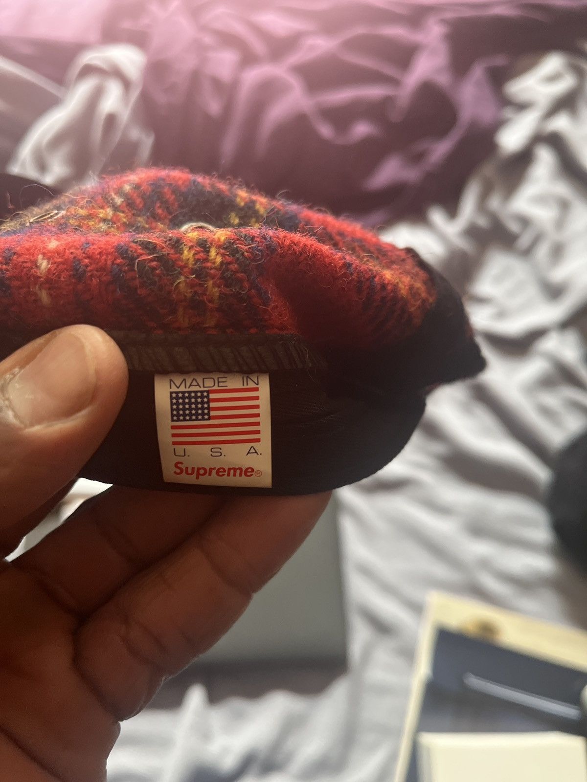 Supreme Supreme Tweed Camp Cap Red Size ONE SIZE - 2 Thumbnail