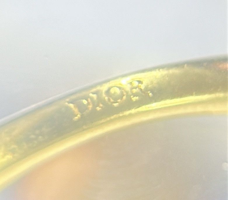 Dior Dior CD LOCK RING Gold-Finish Metal and Silver-Tone Crystal Size ONE SIZE - 7 Thumbnail
