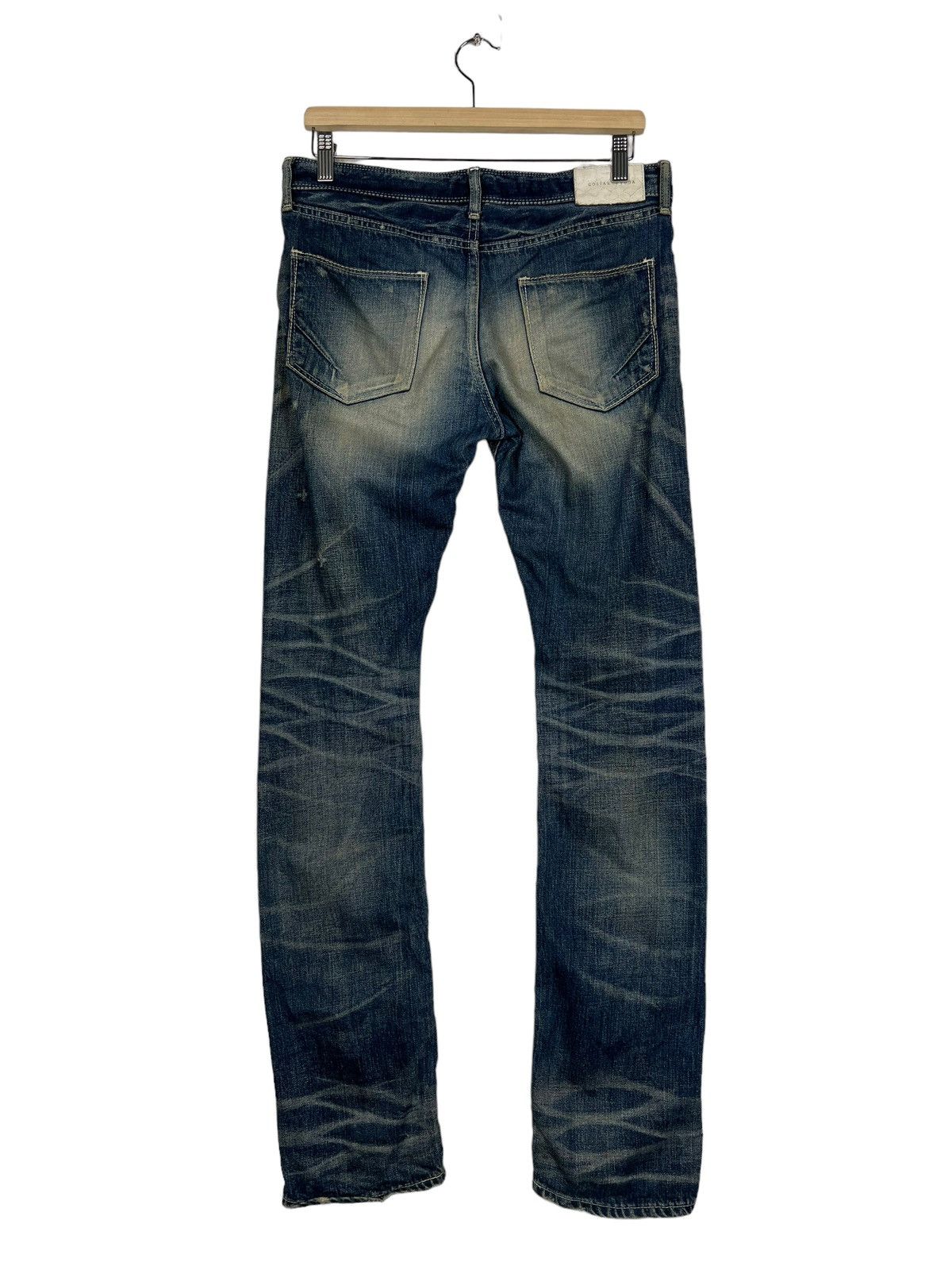 GOSTAR DE FUGA 🔥 GOSTAR DE FUGA DISTRESS DYED BROKEN DENIM JEANS SLIM FIT Size US 30 / EU 46 - 2 Thumbnail