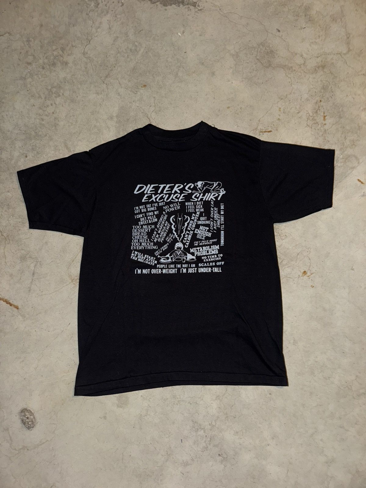 Other Vintage 90s “Dieter’s Excuse Shirt” RARE Funny Humor Tee Size US XL / EU 56 / 4 - 1 Thumbnail