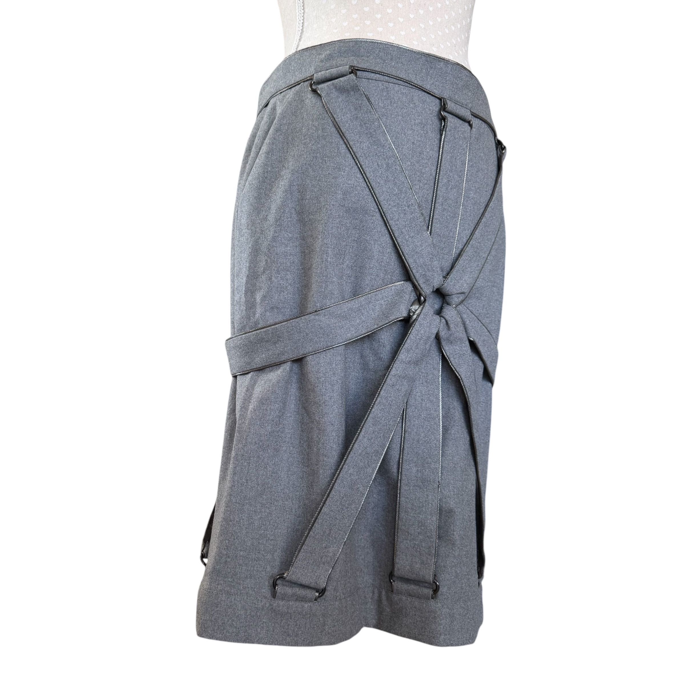 Jean Paul Gaultier JEAN PAUL GAULTIER VINTAGE BONDAGE SKIRT Size 27" / US 4 / IT 40 - 2 Thumbnail