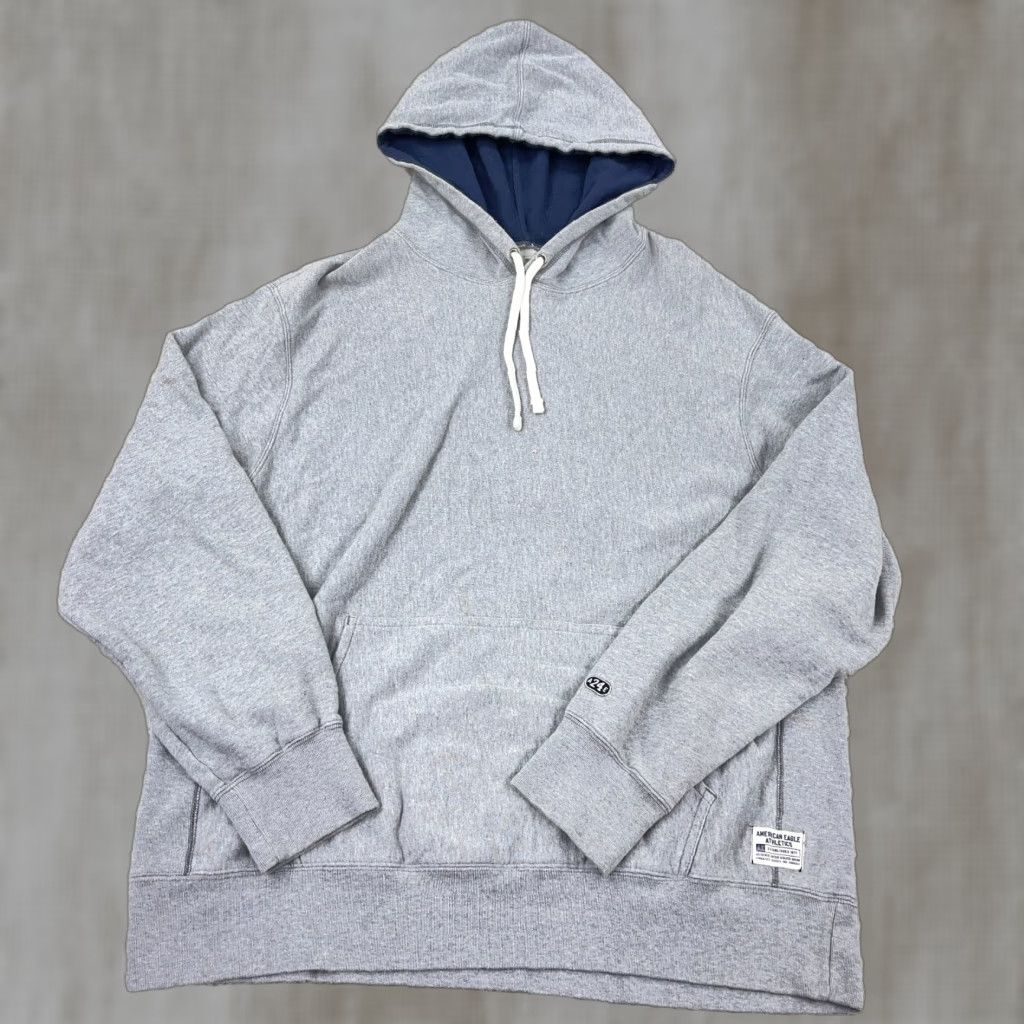 American Eagle Outfitters VINTAGE American Eagle Hoodie Men L Gray Blue Sweatshirt Spellout Grunge Embroidered Logo Pullover Hooded All Seasons Size US L / EU 52-54 / 3 - 1 Thumbnail