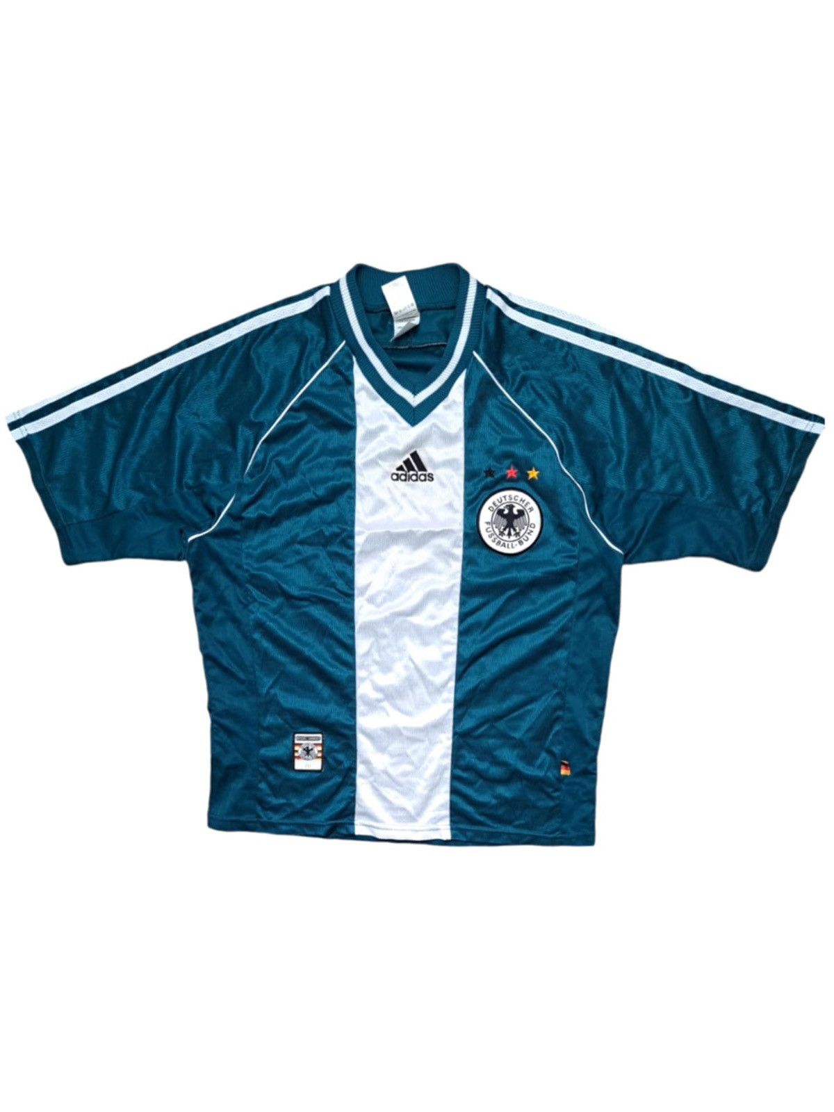 Adidas 1998 00 deutschland AWAY Adidas Size M Football Jersey Size US M / EU 48-50 / 2 - 2 Thumbnail