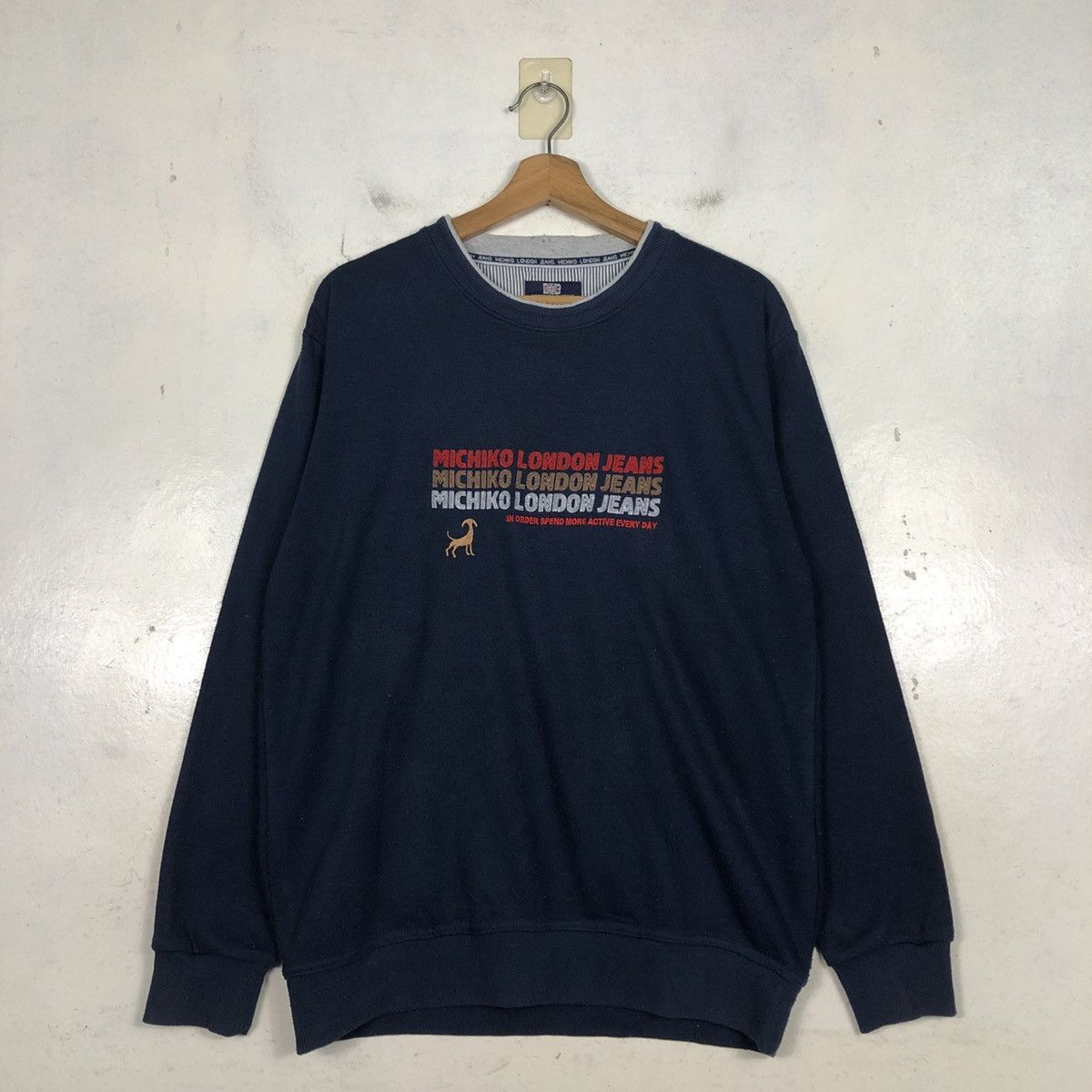 Michiko Koshino London 📌Vintage Sweatshirt Michiko London Jeans Big Logo Size US L / EU 52-54 / 3 - 3 Thumbnail