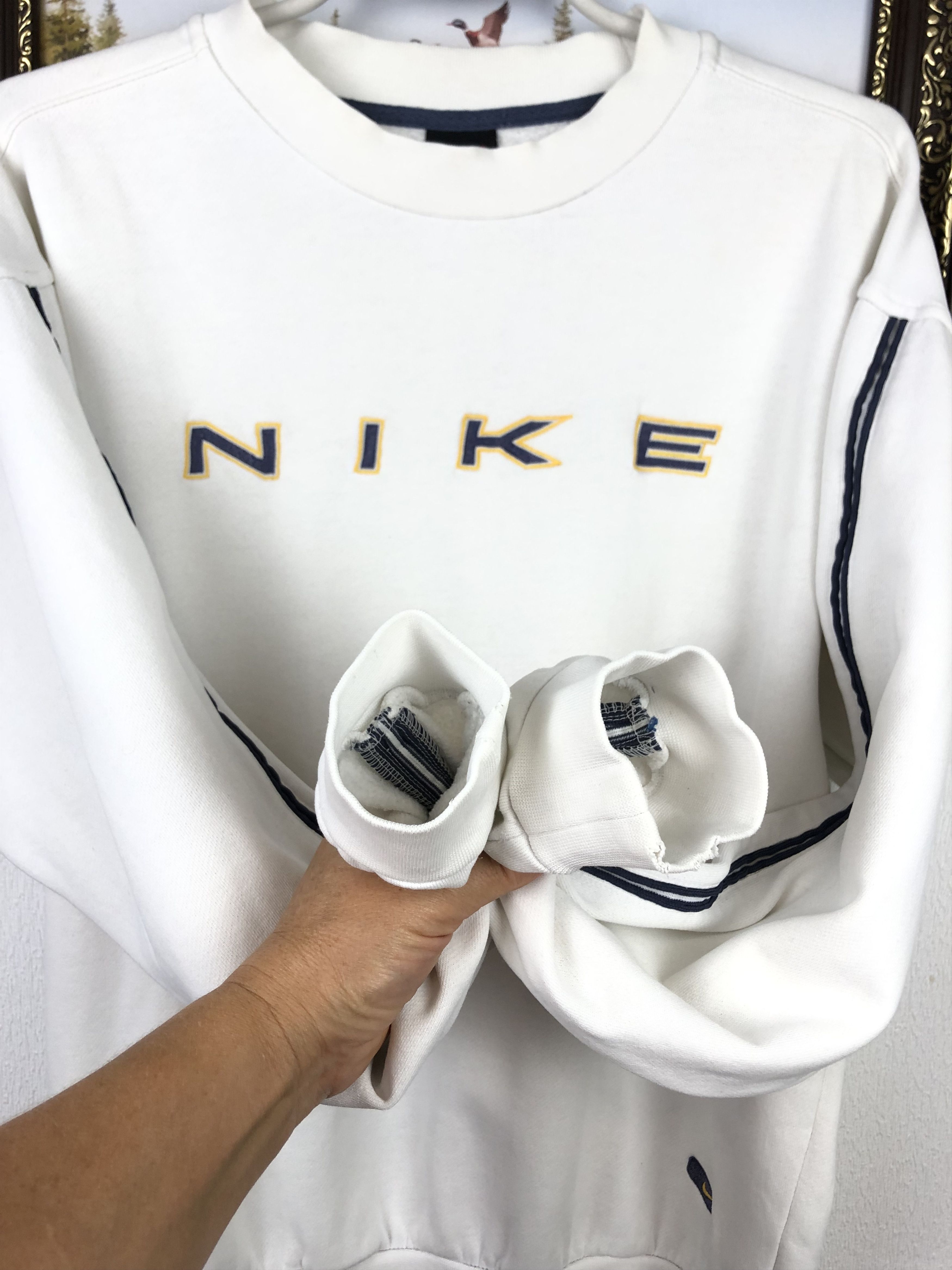 Nike Vintage 90's Nike Sweatshirt Big Logo Swoosh Crewneck Size US S / EU 44-46 / 1 - 5 Thumbnail