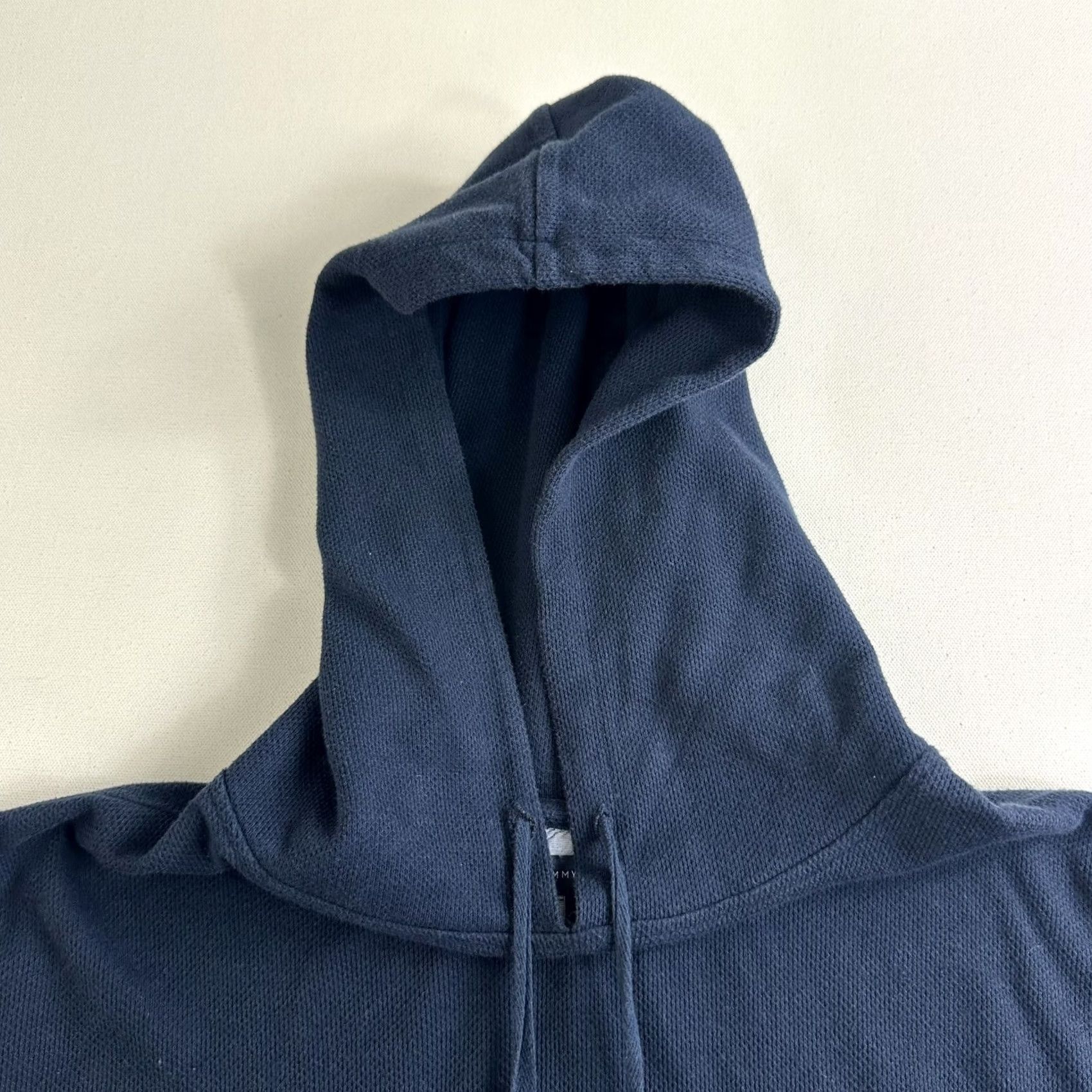 Tommy Hilfiger Tommy Hilfiger Hoodie Pullover Mens Large Waffle Knit Thermal Long Sleeve Blue Logo Embroidered Classic Knit All Seasons Size US L / EU 52-54 / 3 - 4 Thumbnail